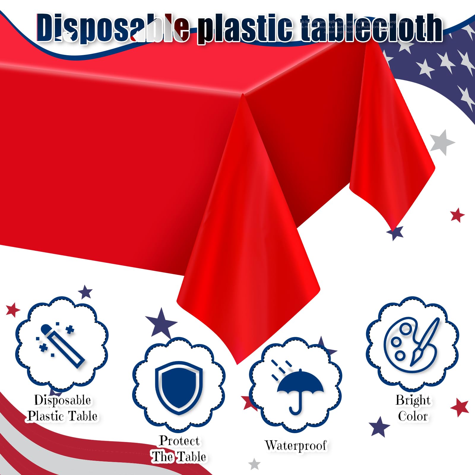 SmoothNovelty 24 Pcs Thanksgiving Fall Disposable Plastic Tablecloth 54x72 Inch Friendsgiving Autumn Orange Vinyl Rectangle Tabl