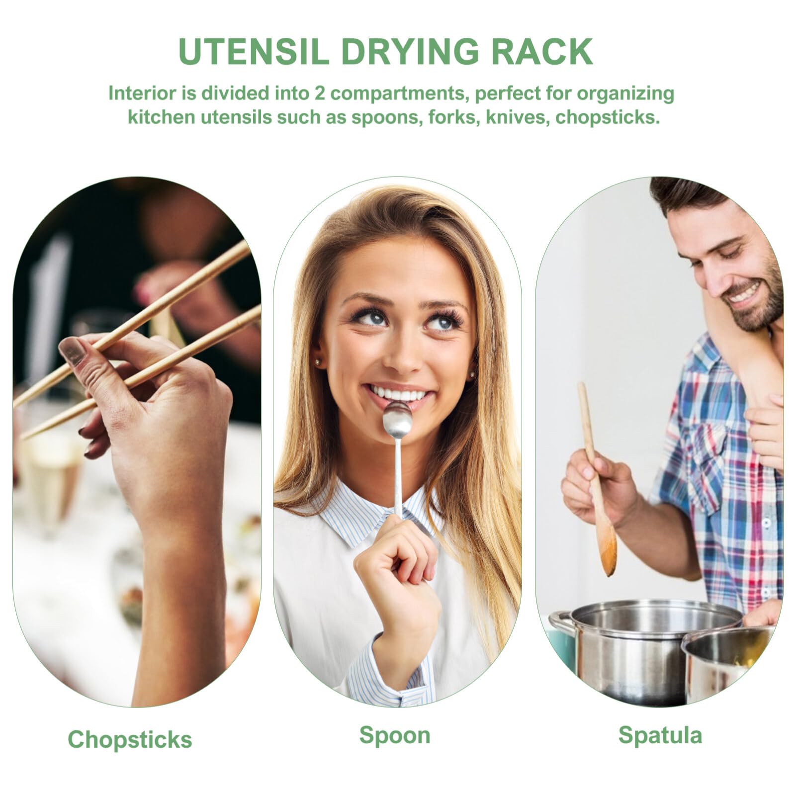 Doitool Chopstick Utensil Holder Utensil Drying Rack Hanging Utensil Drainer Chopstick Drainer Chopstick Drying Rack Holder