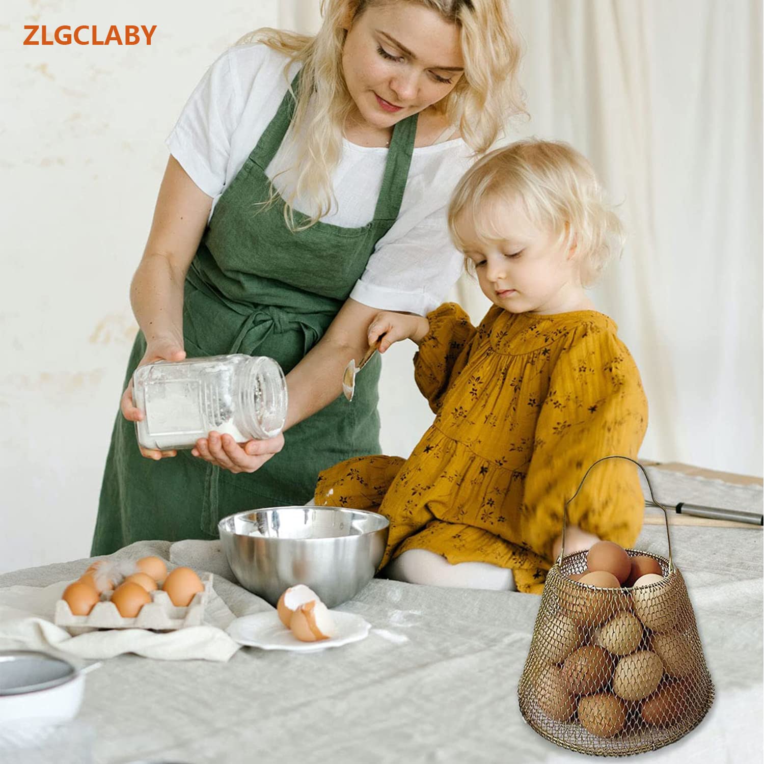 Egg Basket, Wire Storage Basket, Collapsible Metal Hanging Basket Empty Christmas Gift Basket With Handles Basket For Easter Egg