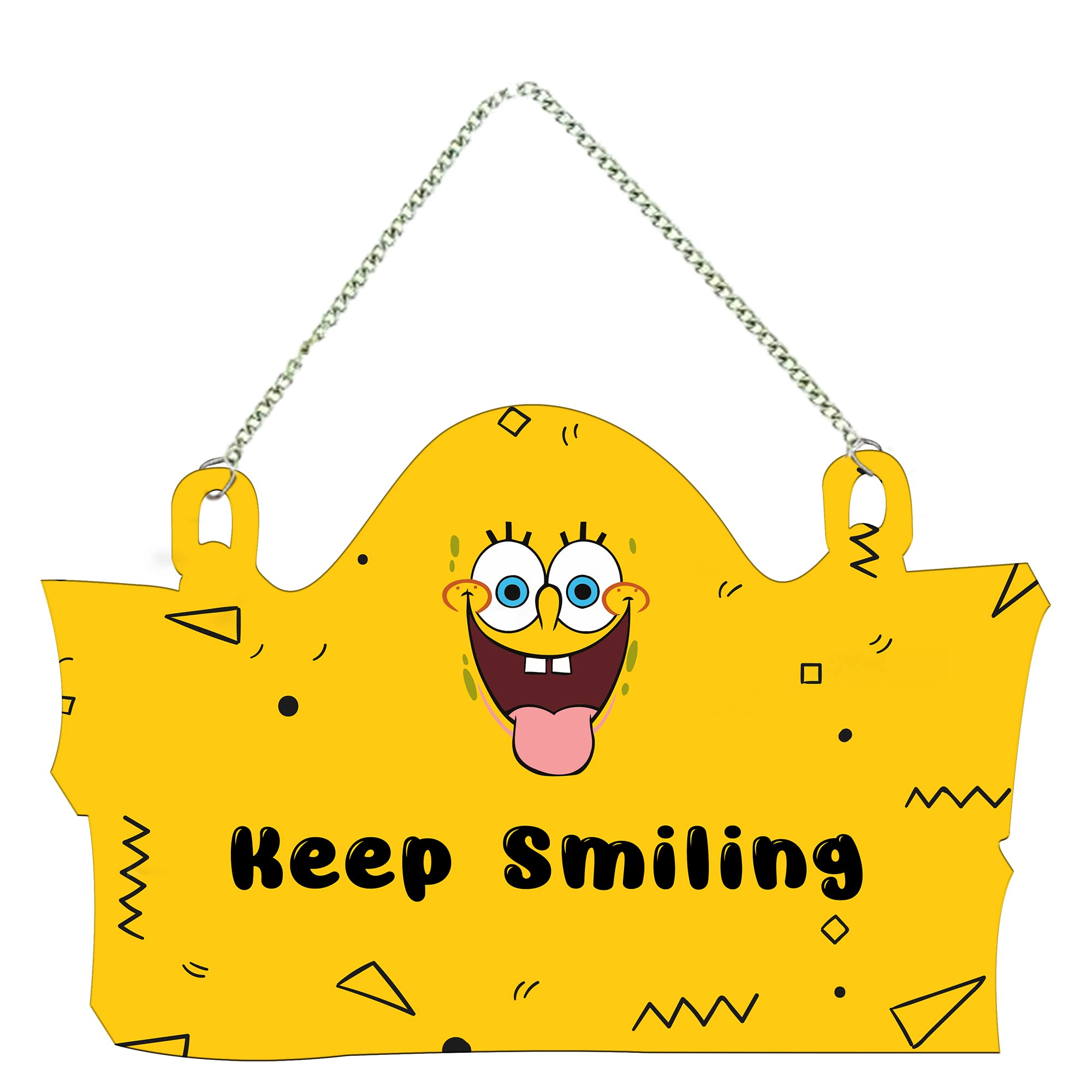 Artvibes Keep Smiling Quote Wooden Wall Hanger for Home | Office | Bedroom | Gifts | Wall Art for Living Room Wall | Decoration 