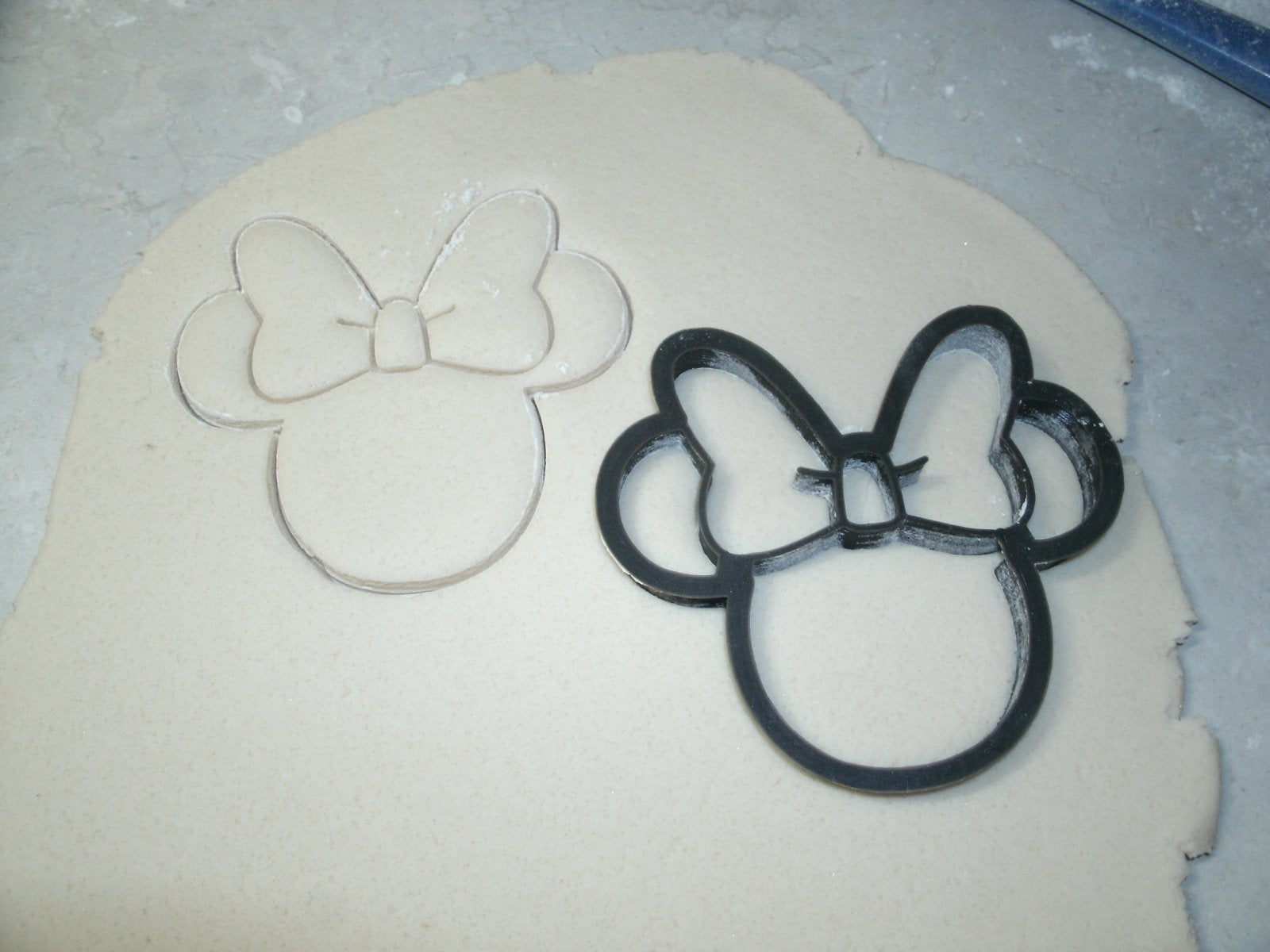 Minnie Mouse And Her Bow Cartoon Character Set Of 2 Special Occasion Cookie Cutters 3D Printed Made In Usa Pr1539