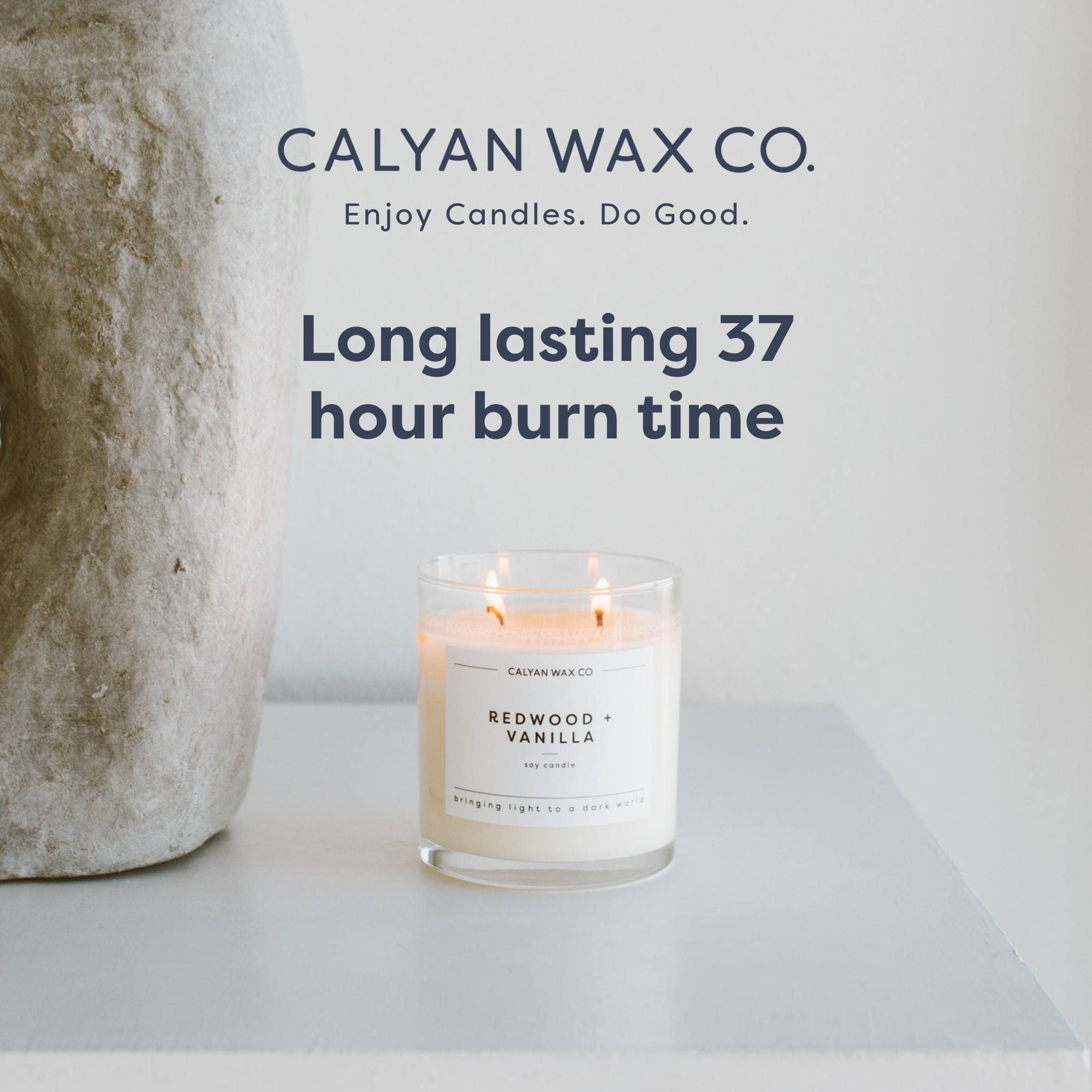Calyan Wax Scented Candle Seaside & Citrus Candle for The Home Scented with Mandarin & Verbena, Soy Wax Aromatherapy Candle in G