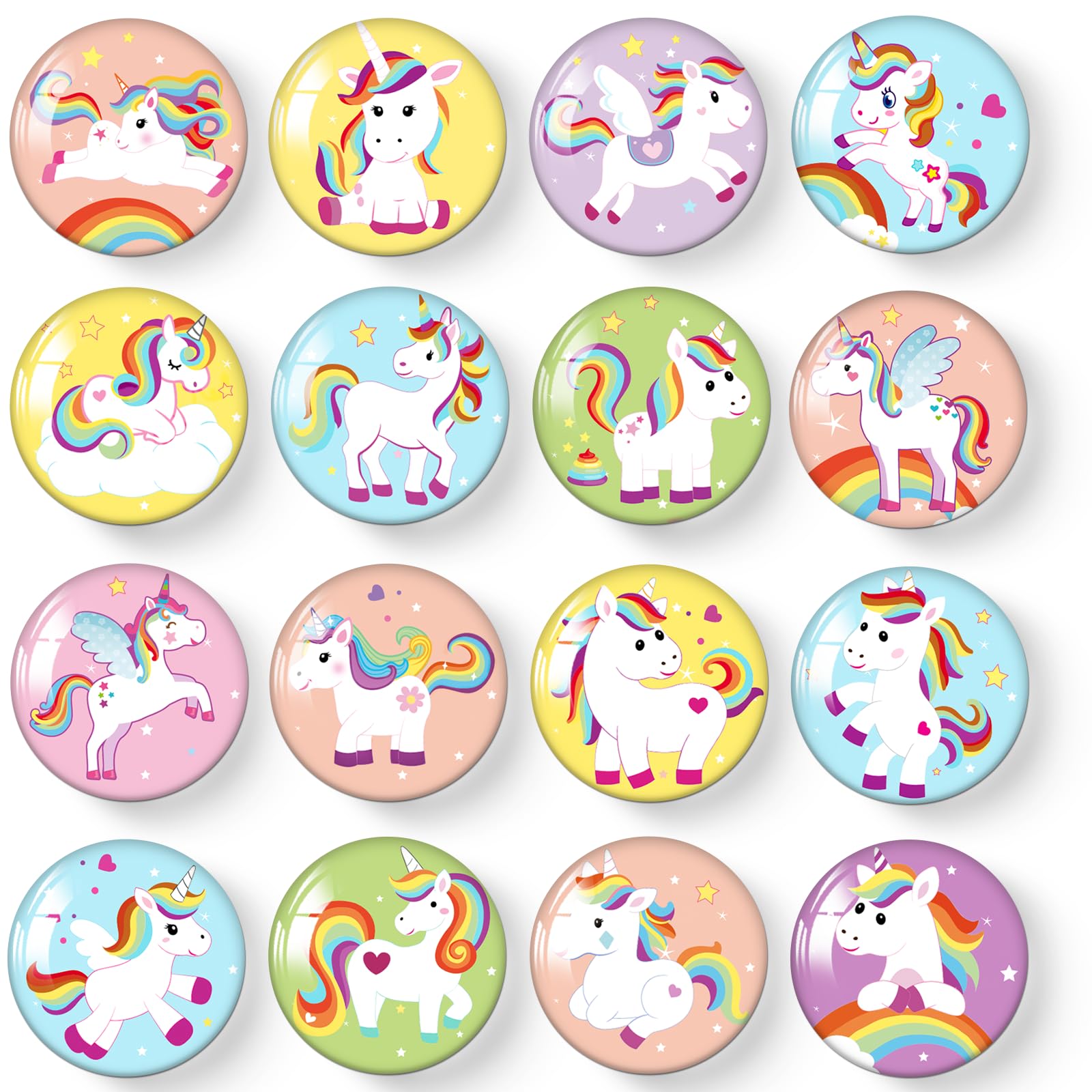 MORCART 16PCS Magnets for Fridge, Cute Magnets for Refrigerator Locker Whiteboard Decorative Magnetic Board Cabinets Classroom O