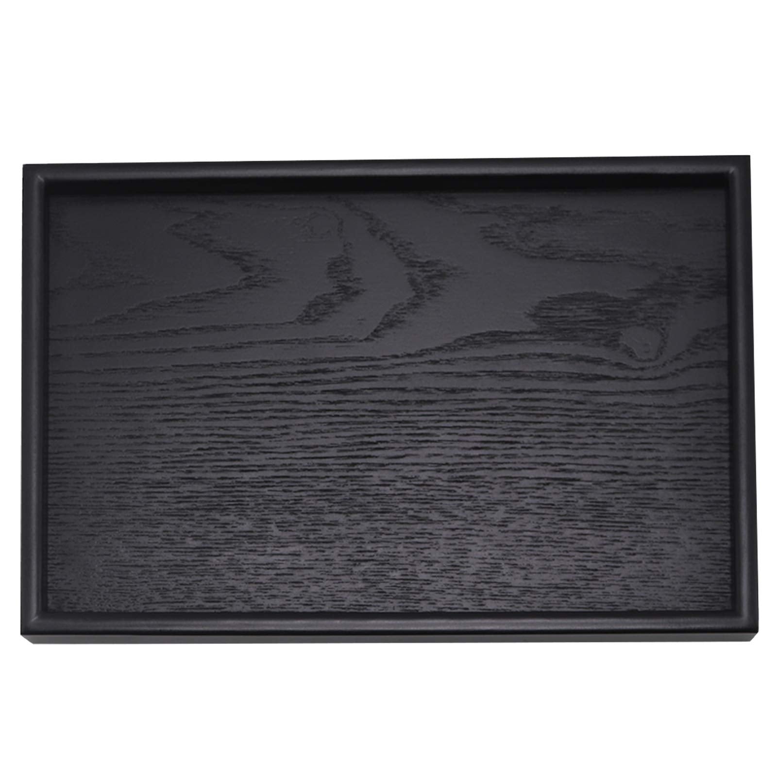 Solid Wood Serving Tray Rectangle Non-Slip Tea Coffee Snack Plate Food Meals Serving Tray With Raised Edges For Home Kitchen Res