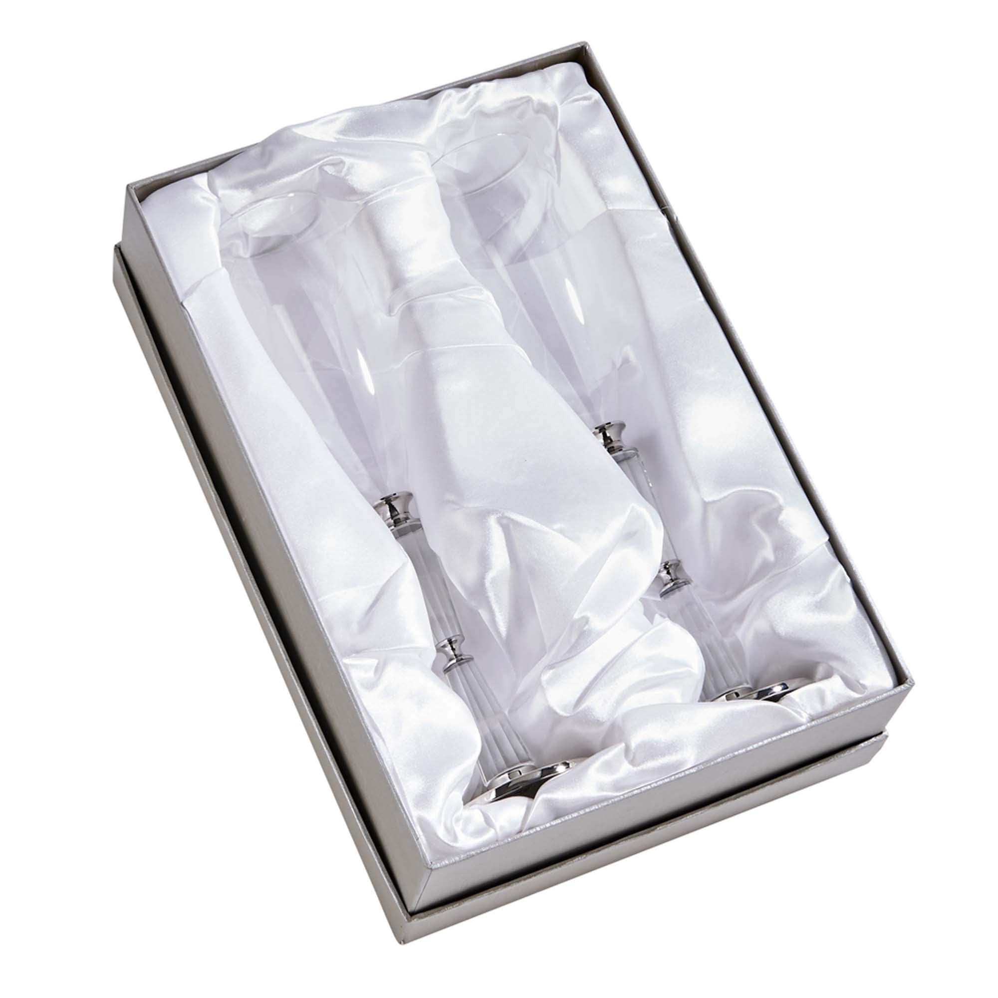 Facet Toasting Flutes - Set Of 2