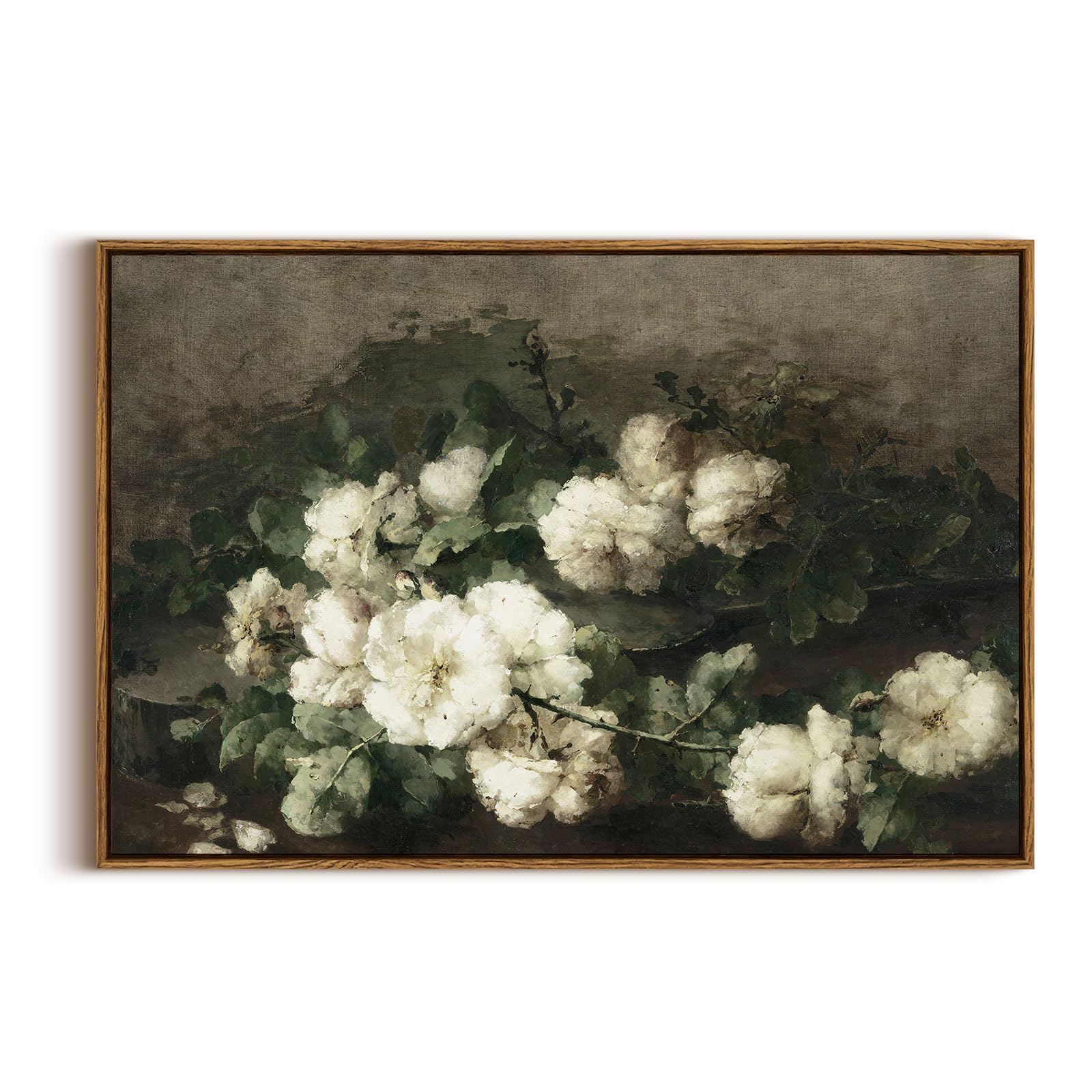 Insimsea Framed Canvas Wall Art Vintage Decor, Home Decor Flowers Modern Farmhouse Decor, Large Wall Art For Living Room, Bedroo