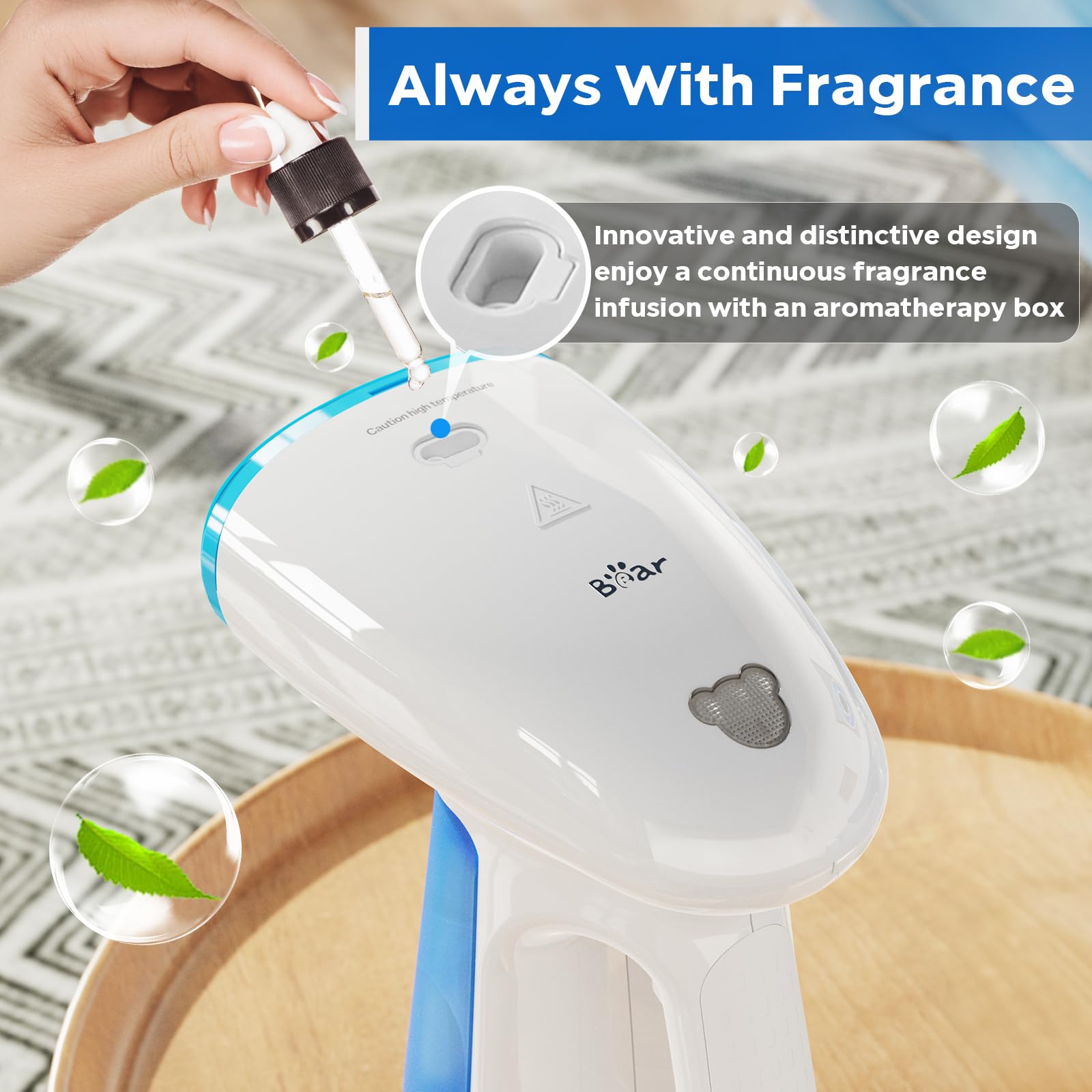 Bear Steamer For Clothes, 1300W Powerful Steamer Fast-Heating Handheld Garment And Clothes Steamer With Large 230Ml Tank, Auto-O