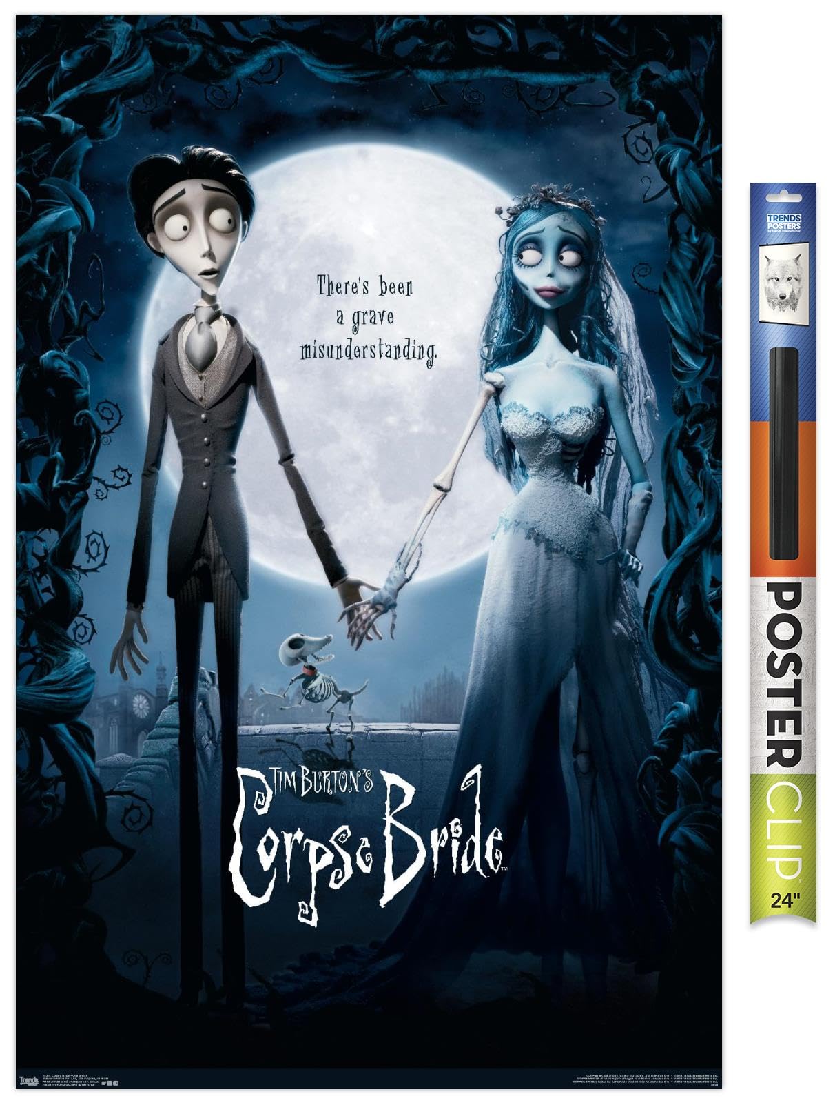 Trends International Tim Burton'S The Corpse Bride - One Sheet Wall Poster, 22.37'' X 34.00'', Poster & Clip Bundle