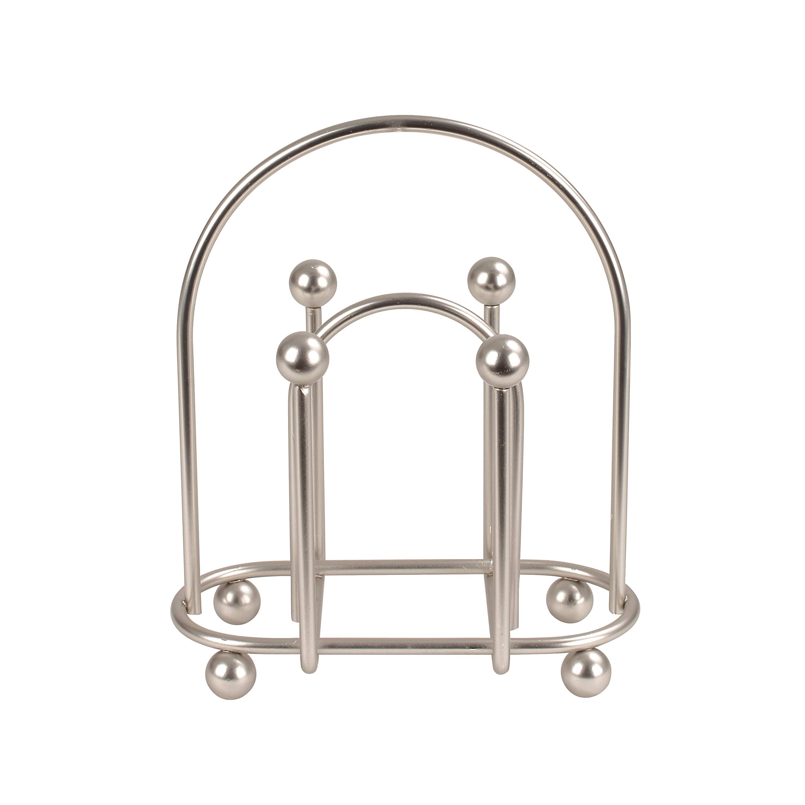 Spectrum Pantry Works Arch Vertical Napkin Holder, Satin Nickel Steel, Medium Size, Model 40878, Contemporary Design for Kitchen Organization