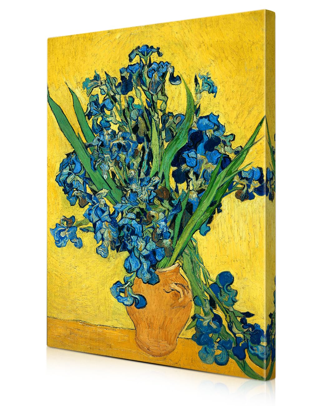 Decorarts - Irises Vase Flower, Vincent Van Gogh Reproductions. Oversize Giclee Canvas Print Wall Art For Home Wall Decor. 30X40
