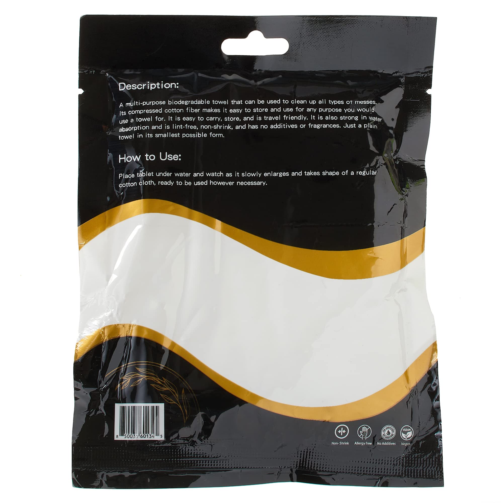 High Absorption Biodegradable Compressed Towels By Skin Deep (Disposable Emergency Travel Towelettes) 25Pc Pouch