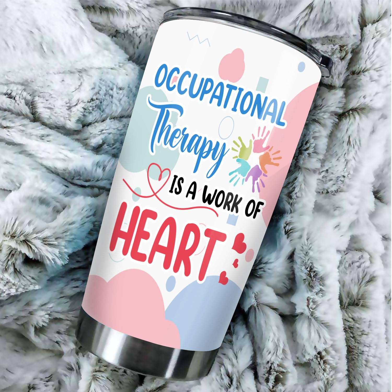 Medroc Occupational Therapist Tumbler Stainless Steel 20Oz, Work Of Heart Help Small Hands Ot Gift For Birthday Christmas, Ot Gi
