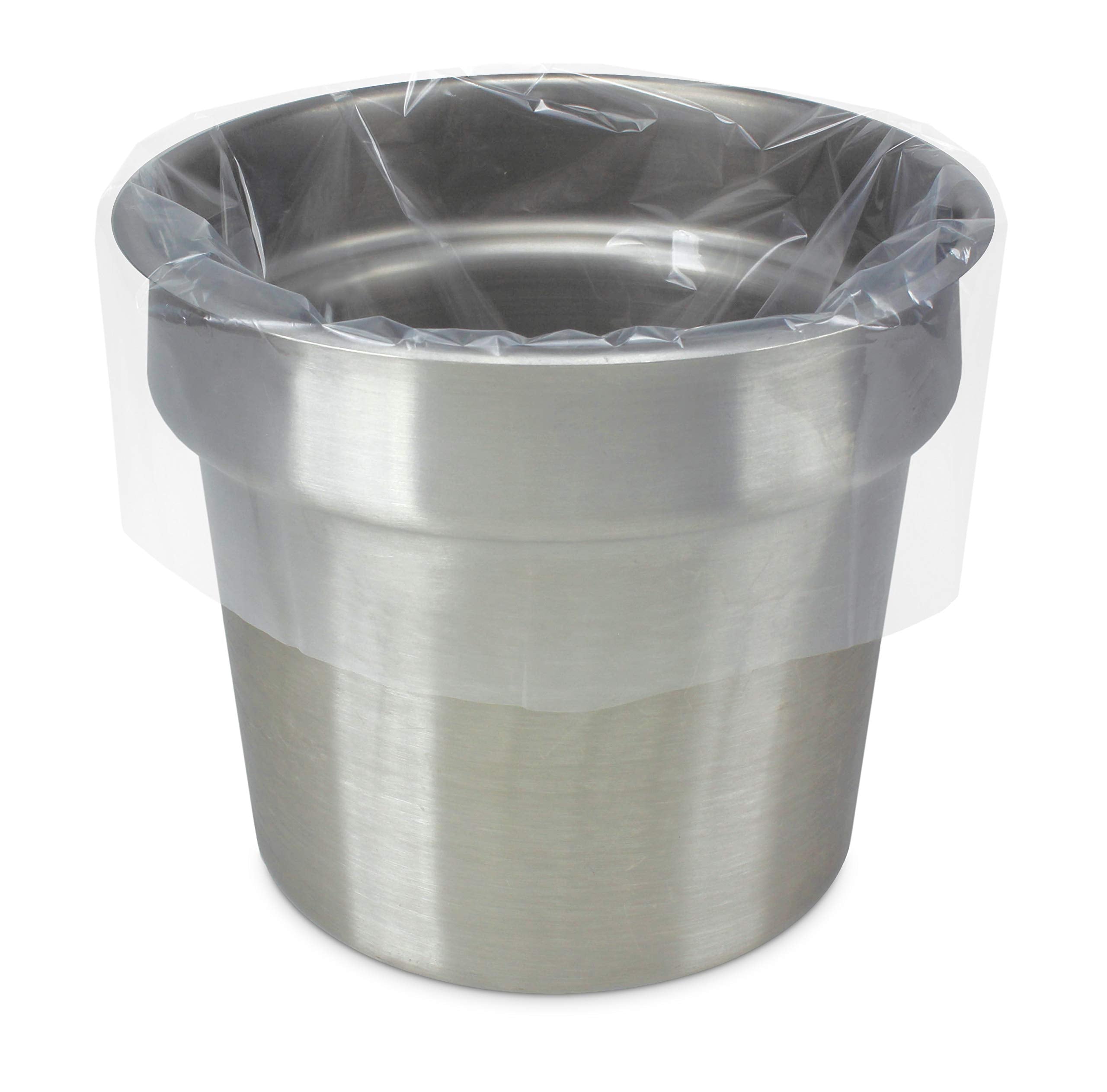 PanSaver Hotel Clear Round Pan Liners for Easy Clean Up - Disposable Buffet Pan Liners, Ovenable up to 400F (6 & 7 Quart Round P