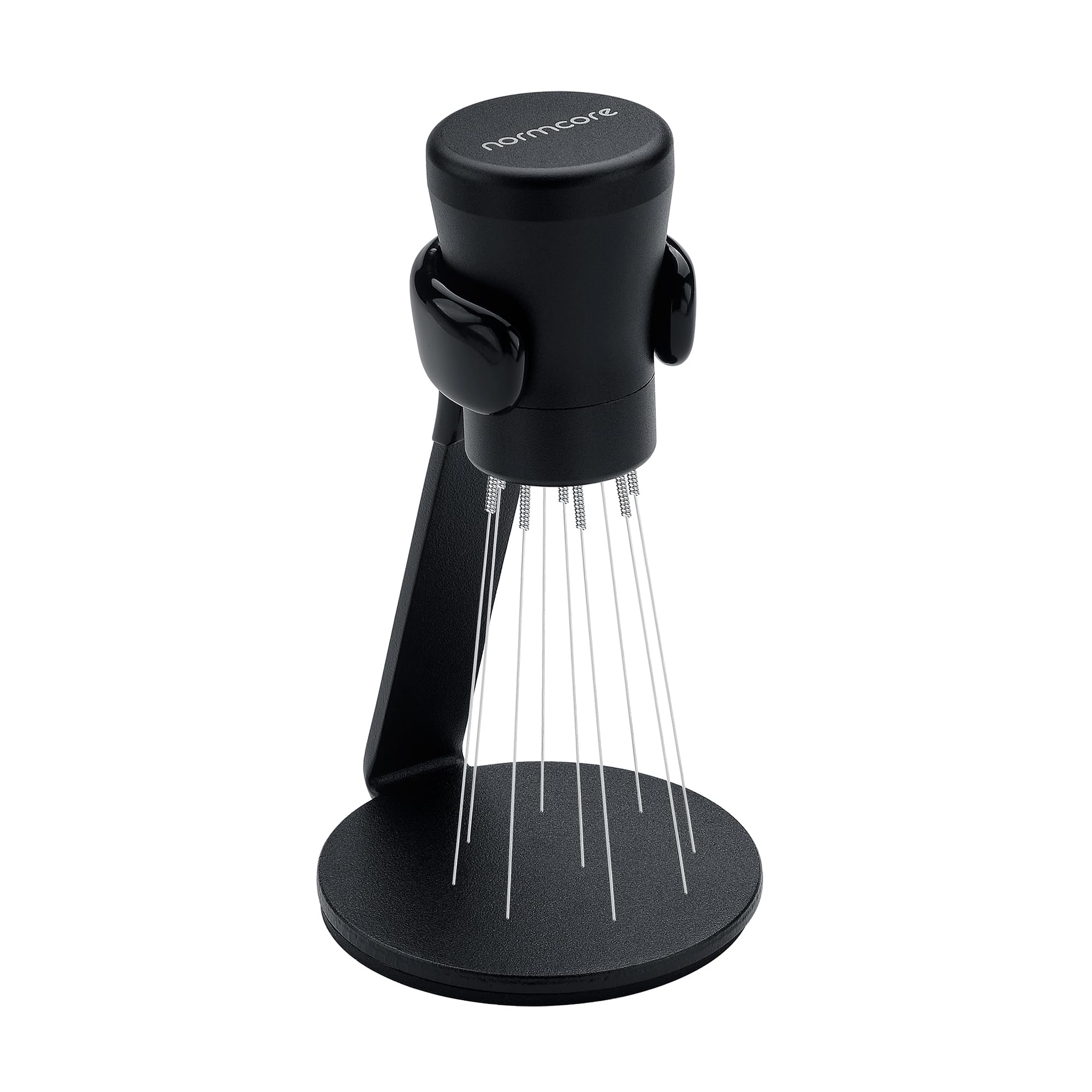 Normcore WDT Distribution Tool V2.1 with Stand - 0.23mm 8 Prong Espresso Distribution Tool - Magnetic Coffee Stirrer with 16 Extra Needles