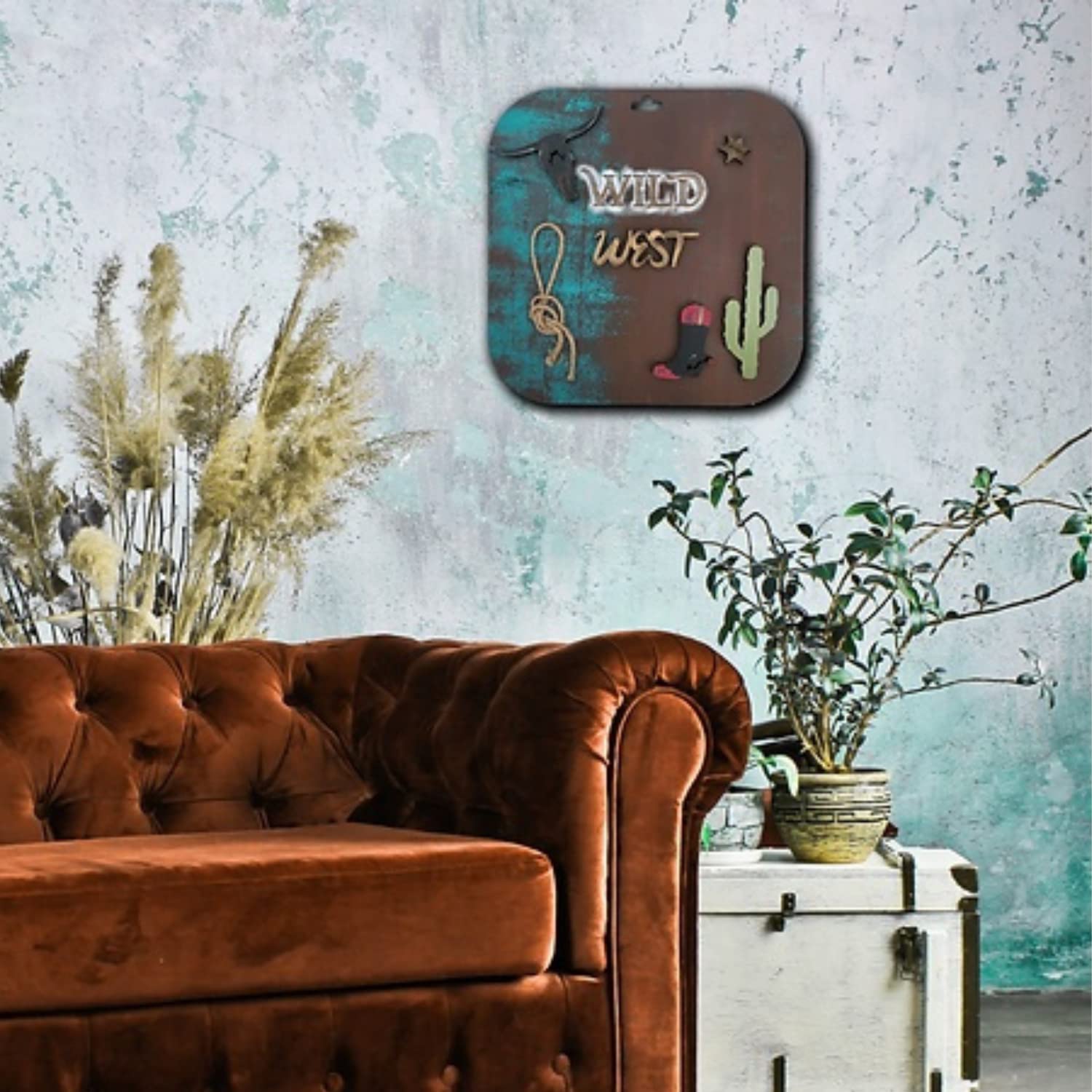 Chalk My Theme Wooden Wild West Wall Home Decor Art For Home Decoration|Perfect For Living Room/Hotel/Restaurant/Bedroom/Drawing