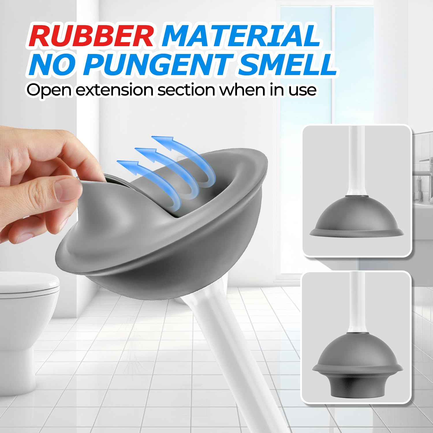 Forasto 2Pack Toilet Plunger With Holder,Plungers For Bathroom With Holder, Toilet Plunger With Cover,Bathroom Plunger,Bathroom