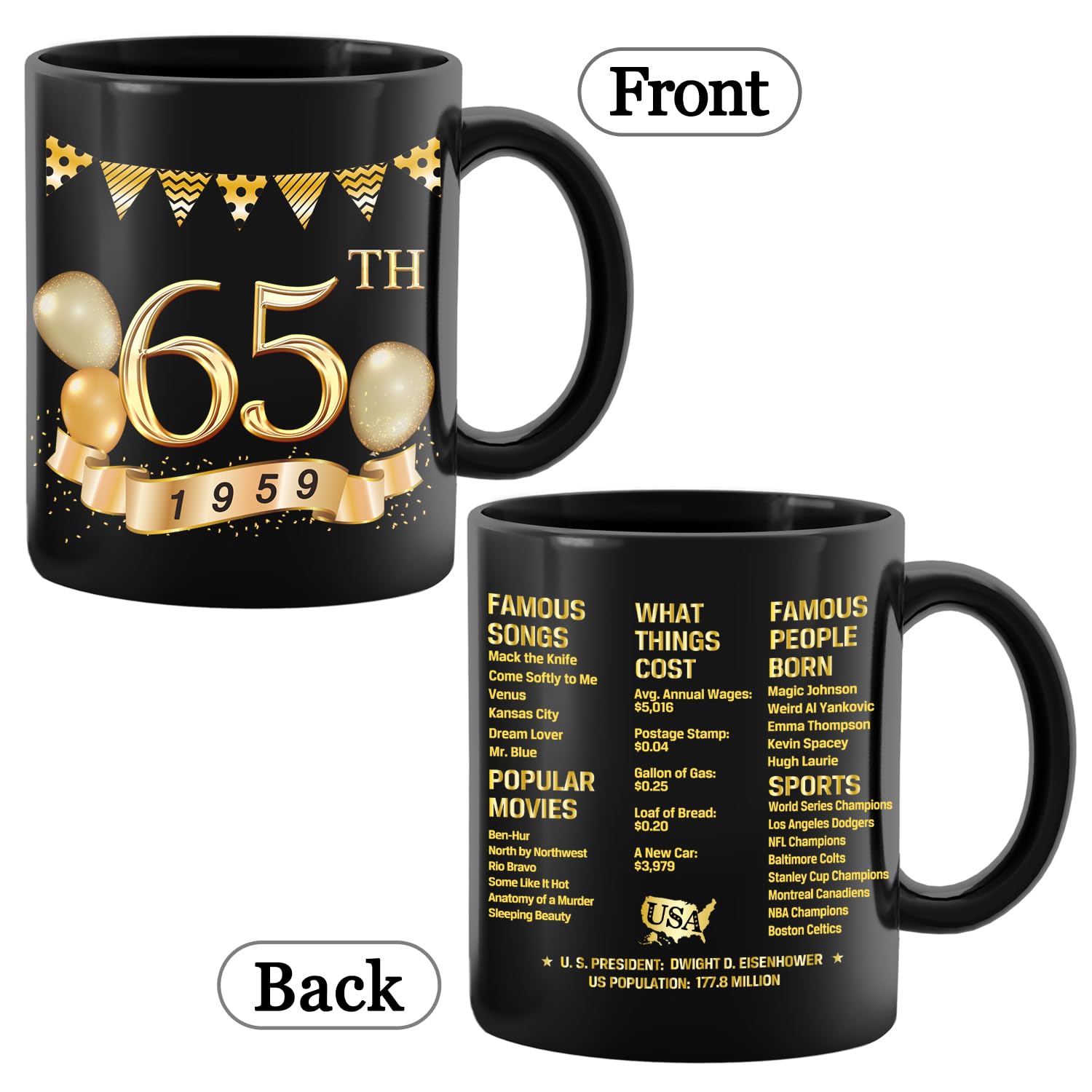 65Th Birthday Gifts For Men Women, Gift For 65 Years Old, 1959 Birthday Gifts, Gift Ideas For 65 Year Old Men Woman, Birthday Gi