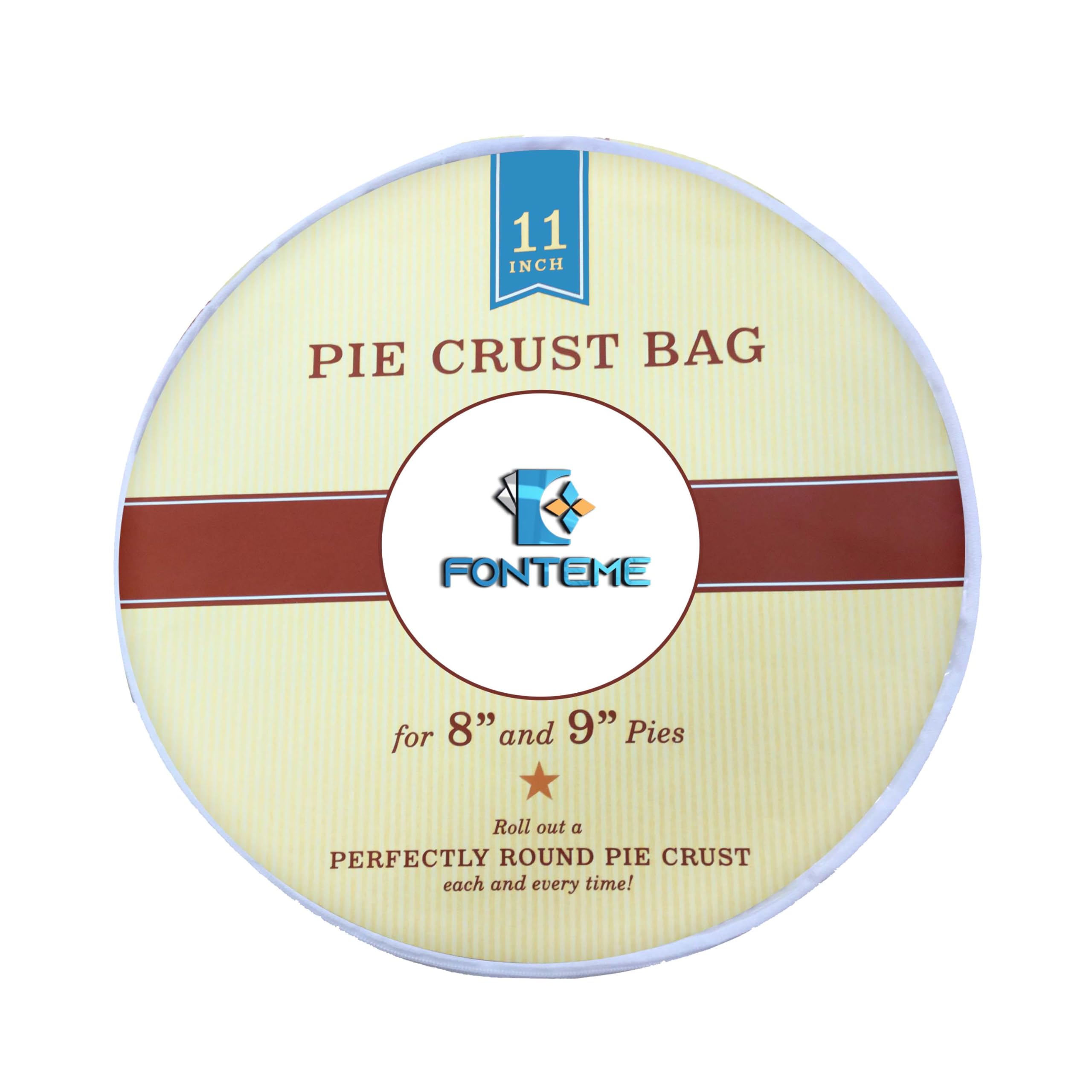 Fonteme Plastic Pie Crust Dough Rolling Bag 11 Non-Stick Mess Free Pie Crust Dough Maker Bag, BPA Free