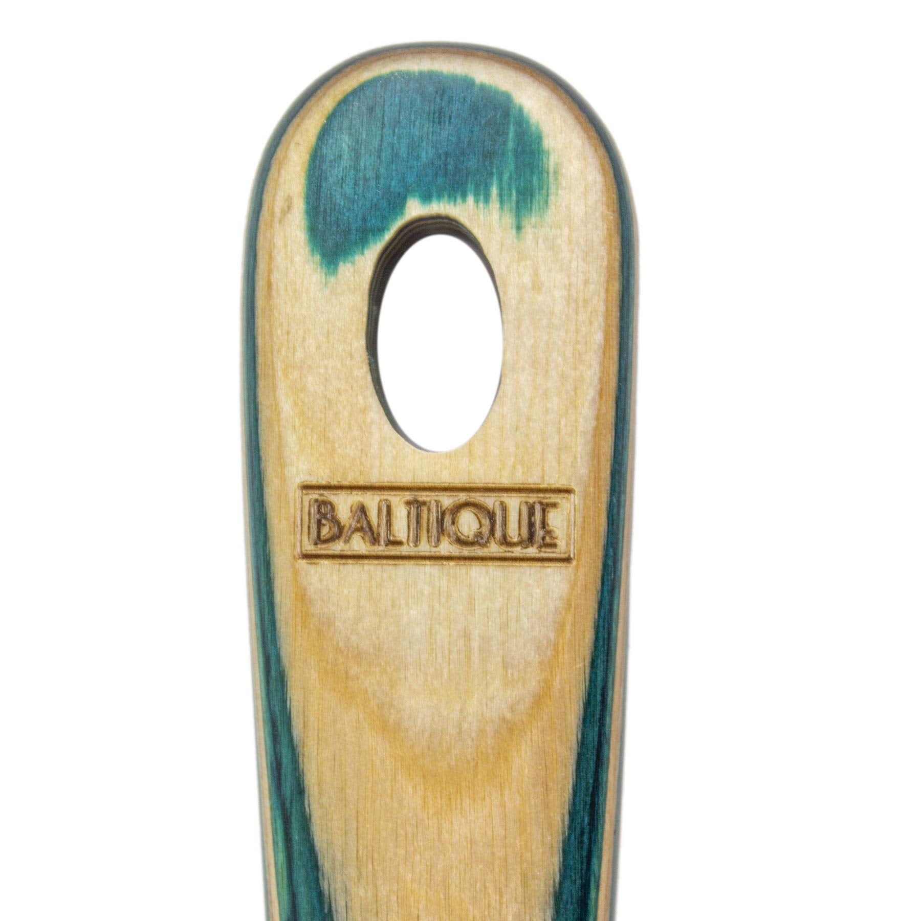 Baltique Mykonos Collection 13'' Wooden Spurtle Cooking Utensil, Safe For Nonstick