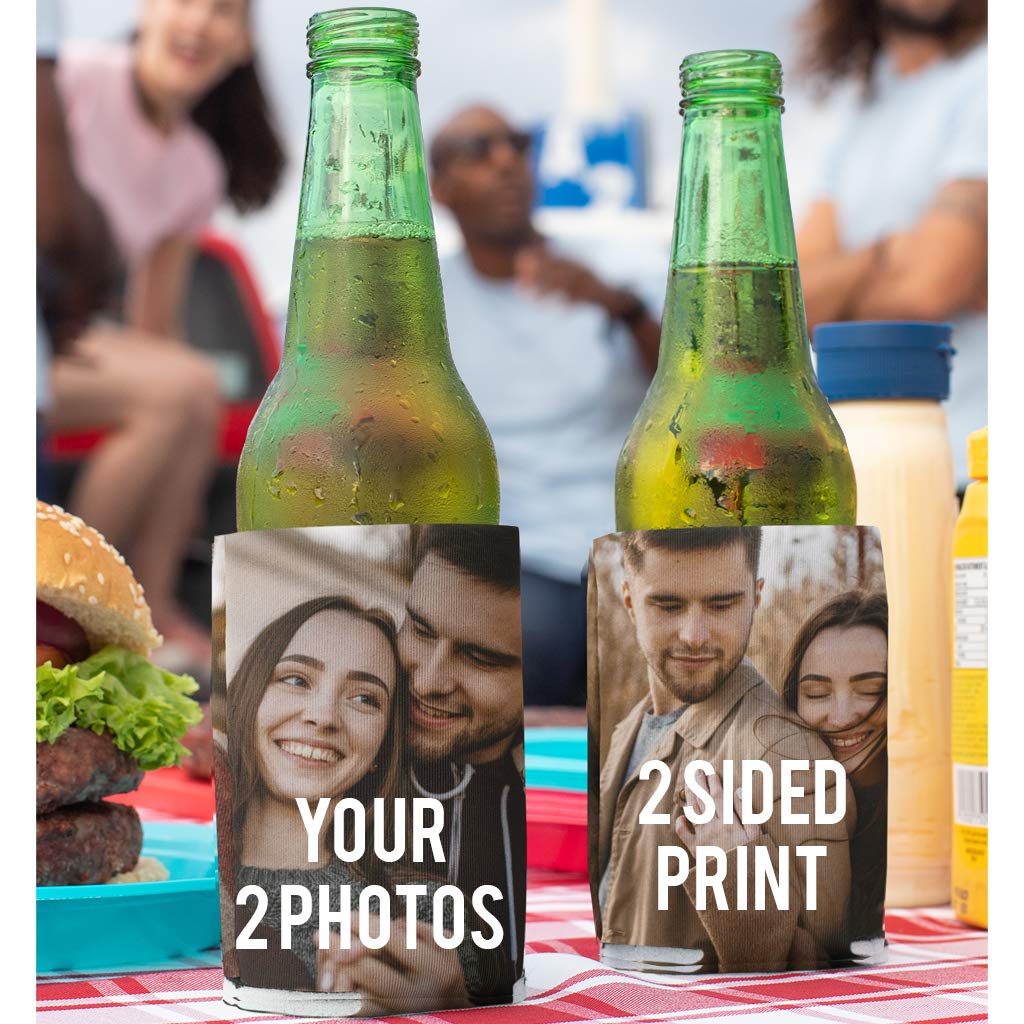 Victorystore Can And Beverage Coolers: Custom Can Coolers 2 Photo Can Coolers With Custom Text (150)