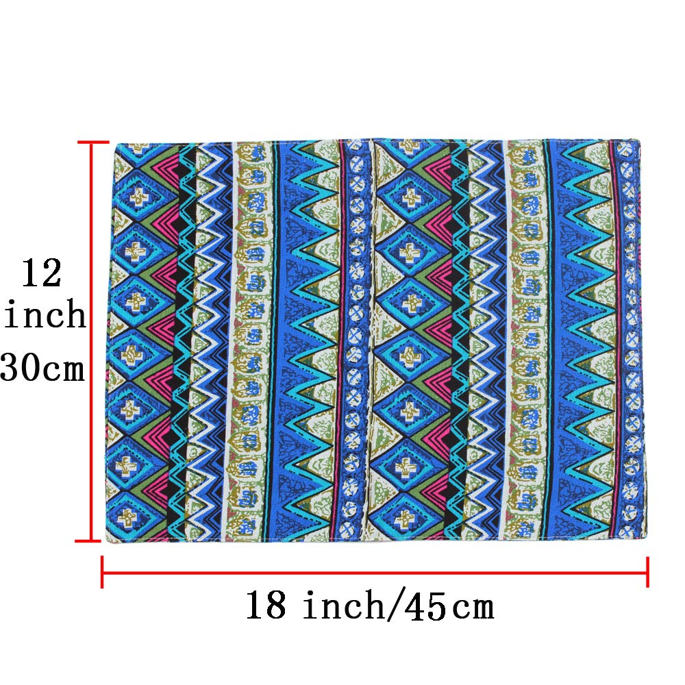 Kepswet Placemats Set Of 4 Washable Reversible Colorful Placemat Dining Table Cotton Linen Kitchen Table Mats Boho 12X18 Inch