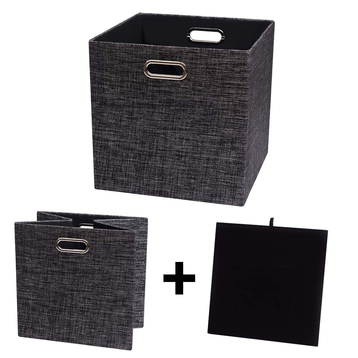 Posprica Fabric Storage Cubes,13  13  13 Cube Storage Bins, Foldable Drawers Baskets Containers For Shelf Cabinet Bookcase,Thick