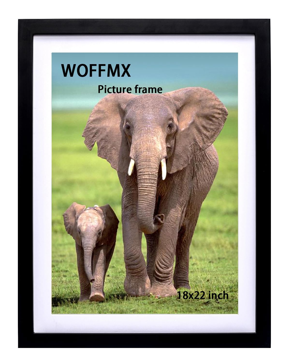 WOFFMX 18x22 Diamond Painting Picture Frames 16x20 Diamond Art Frames Wood ,Display Pictures16x20 Inch 40x50 cm with Mat or 18x2