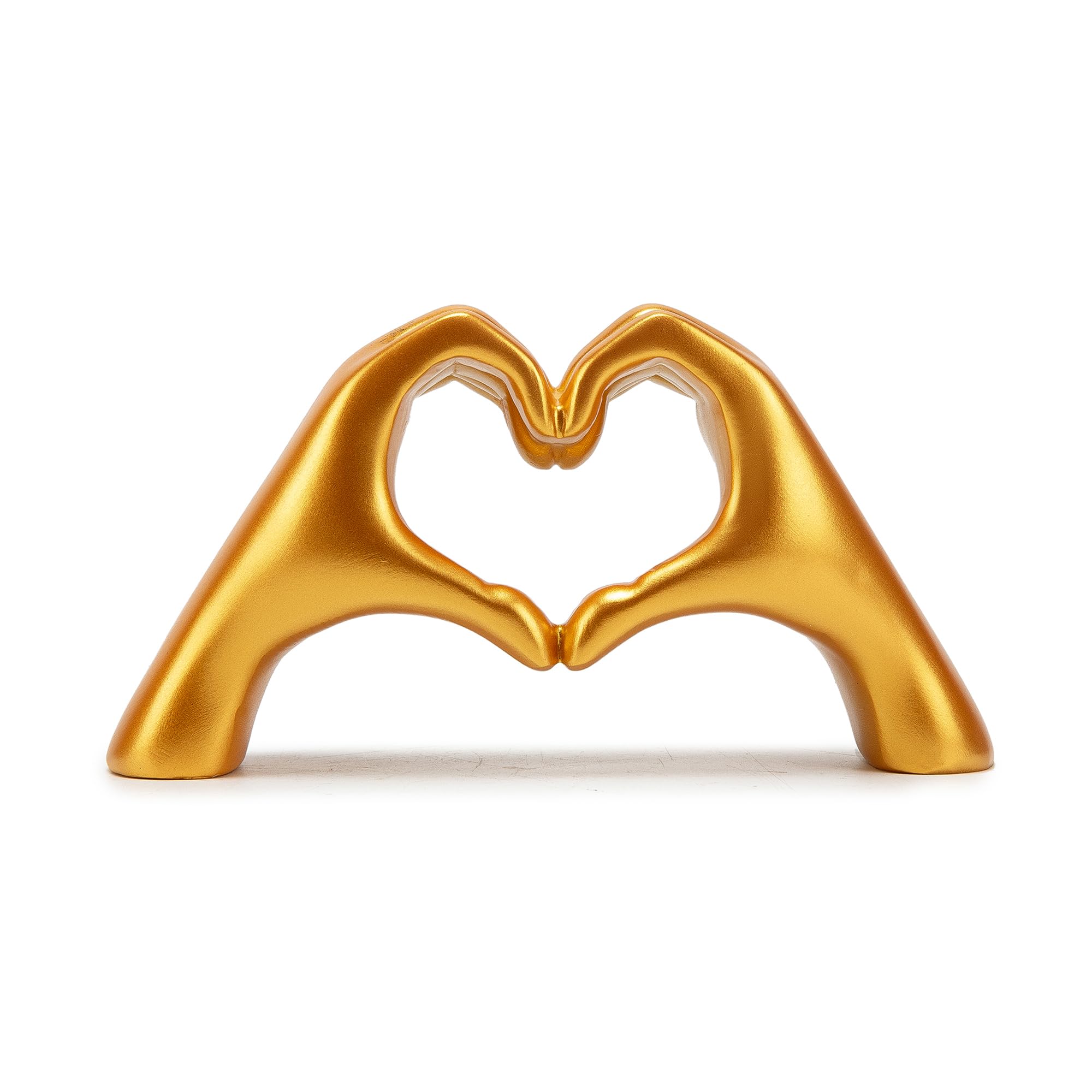FANTESTICRYAN Medium Heart Hands Statues Gold Hand Love Sculpture Decorative Home Decor Ornaments for Living Room, Wedding, Bedr