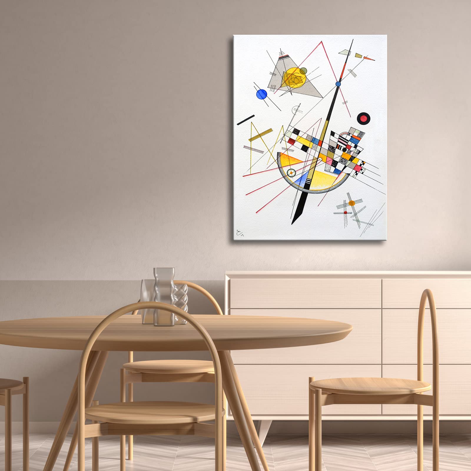 Wieco Art Canvas Prints Large Delicate Tension #85, 1923 By Wassily Kandinsky Abstract Classic Art Reproductions Canvas Wall Art