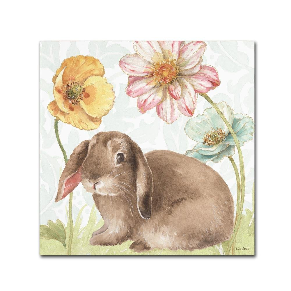 Spring Softies Bunnies Iii By Lisa Audit, 35X35-Inch Canvas Wall Art