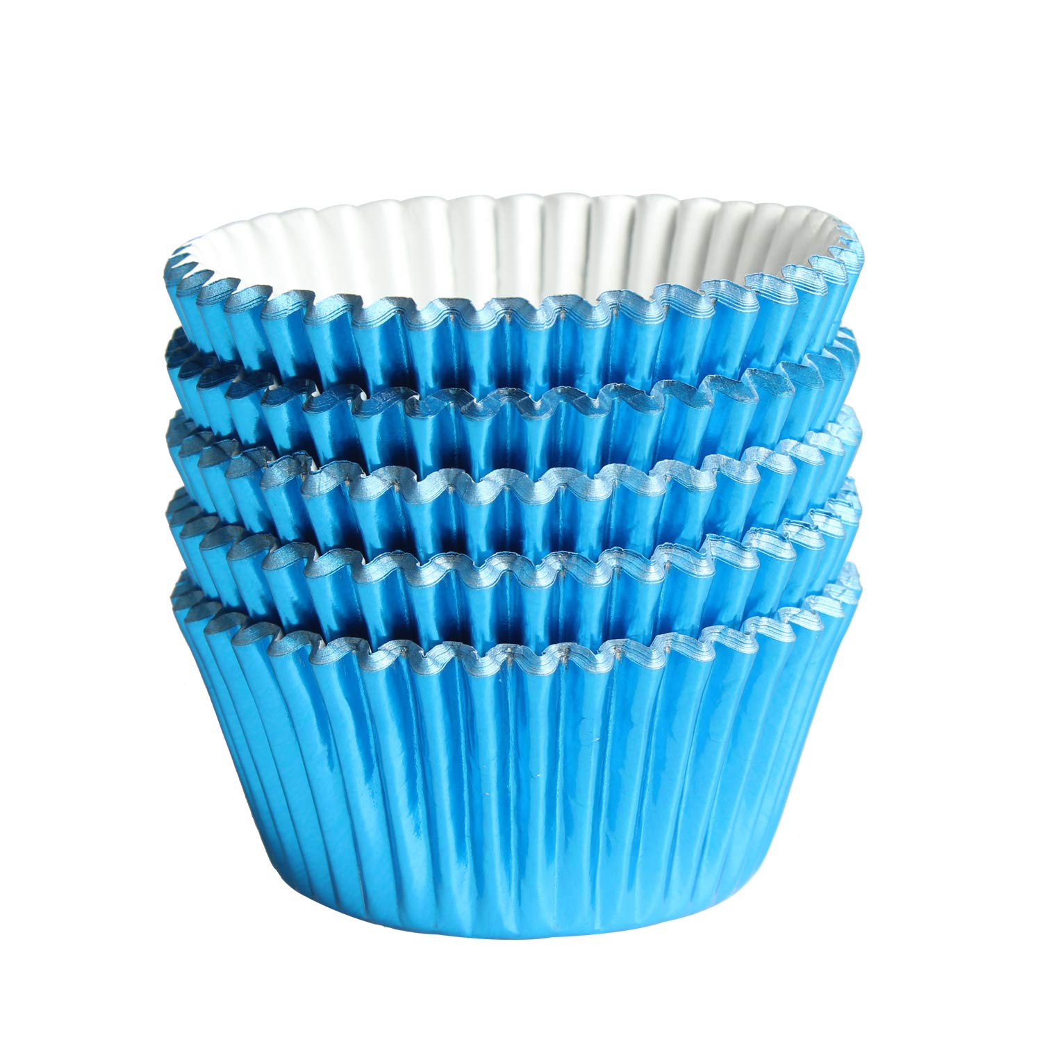 Blue-Foil Cupcake-Liners Paper-Baking-Cupcake,For Different Parties, Weddings,Standard Sized(Pack Of 100)
