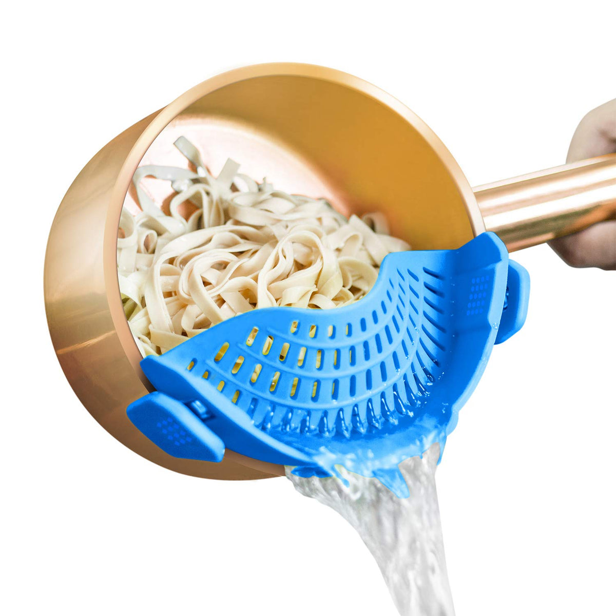 Clip On Strainer Silicone For All Pots And Pans,Pasta Strainer Clip On Food Strainer For Meat Vegetables Fruit Silicone Kitchen