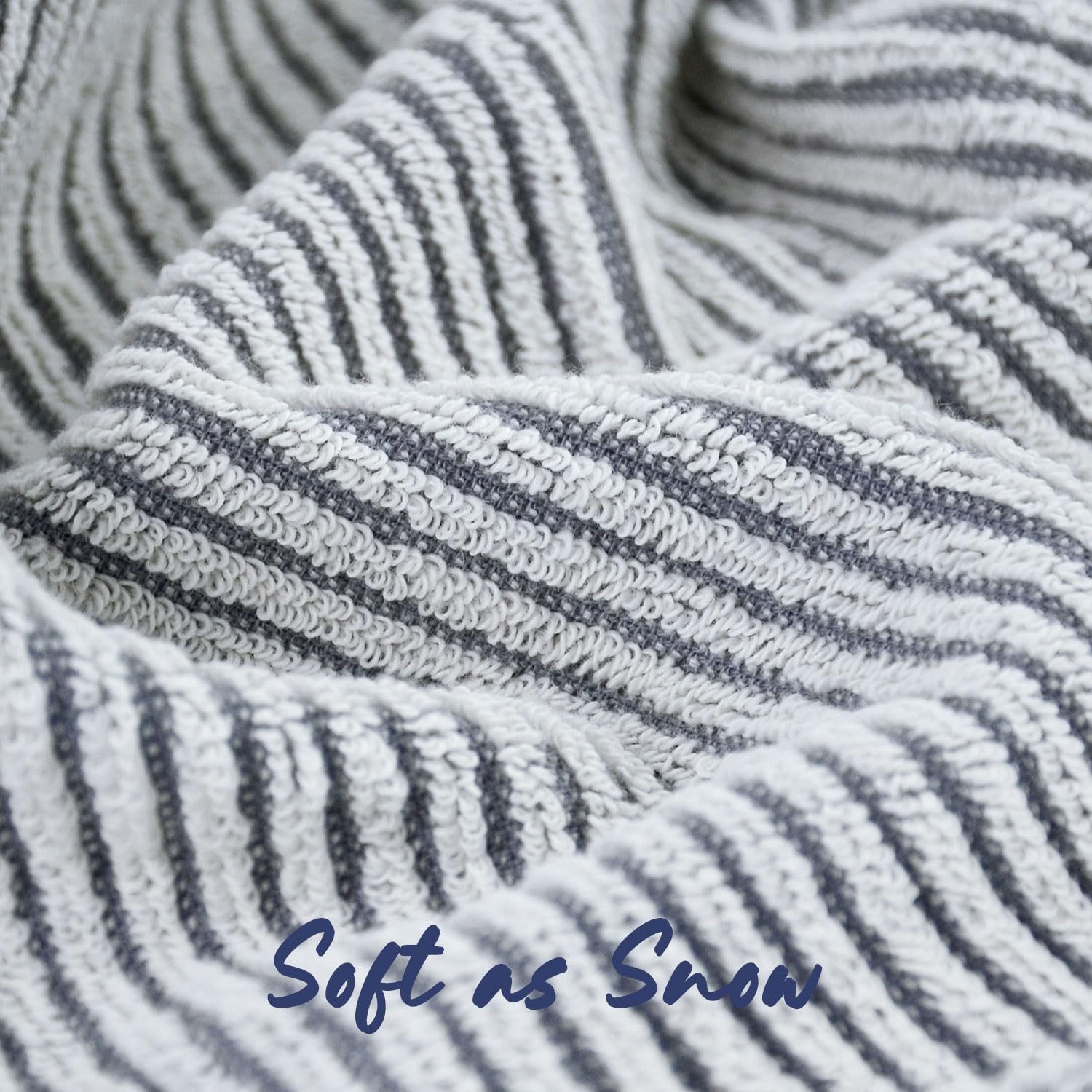 Cleanbear Wash Cloths For Showering, 12 Washcloths With Stylish Jacquard Weaved Design, Cotton Washcloth Set, 13 X 13 Inches, Gr