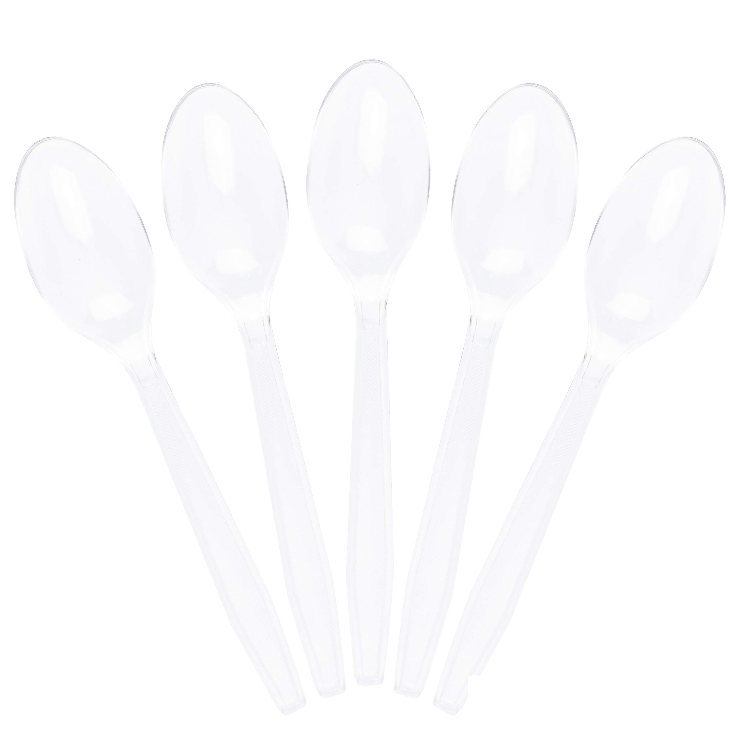 Plasticpro Clear Plastic Tea Spoons Disposable Cutlery Utensils 50 Count