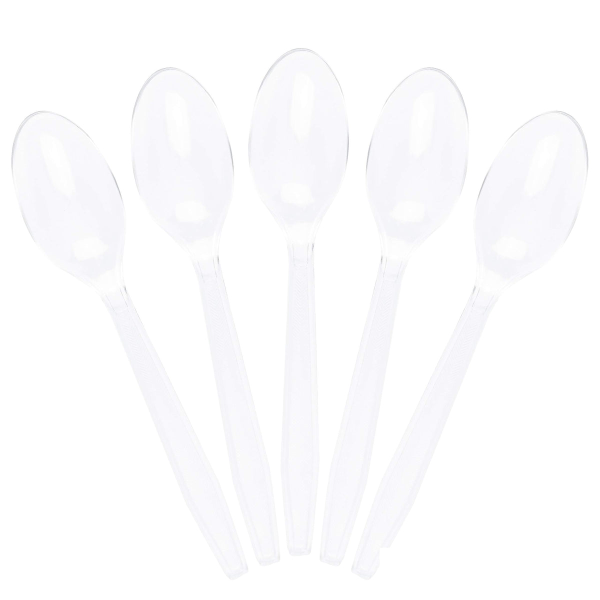 Plasticpro Clear Plastic Tea Spoons Disposable Cutlery Utensils 50 Count