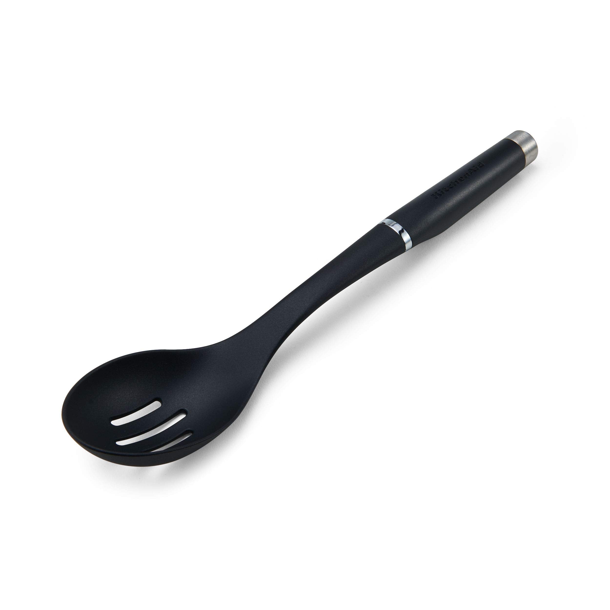 KitchenAid KO004OHOBA Gourmet Nylon Slotted Spoon,Matte Black