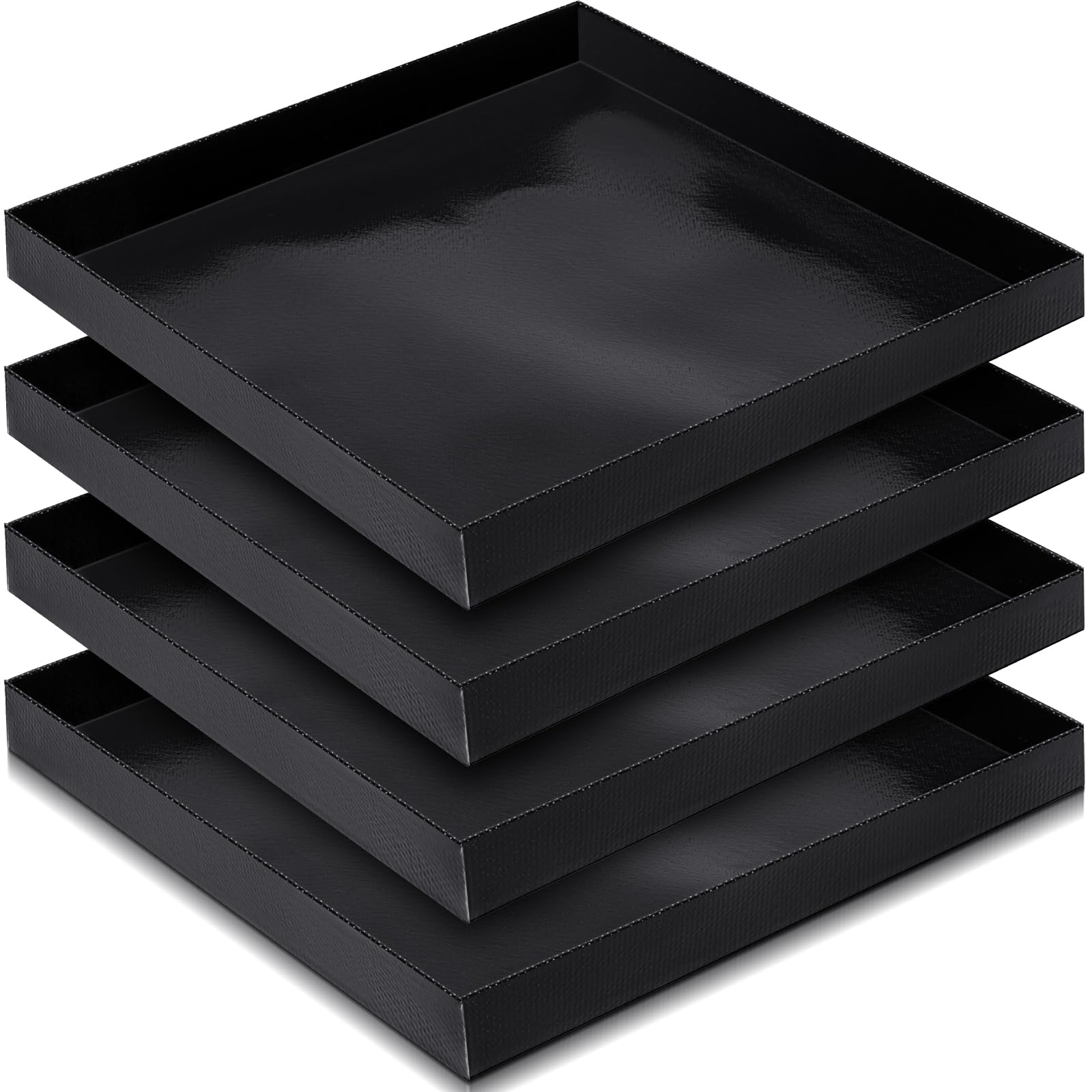 Teenyyou 4 Pcs 11 x 11 x 1 Inch Nonstick PTFE Oven Trays for Cooking