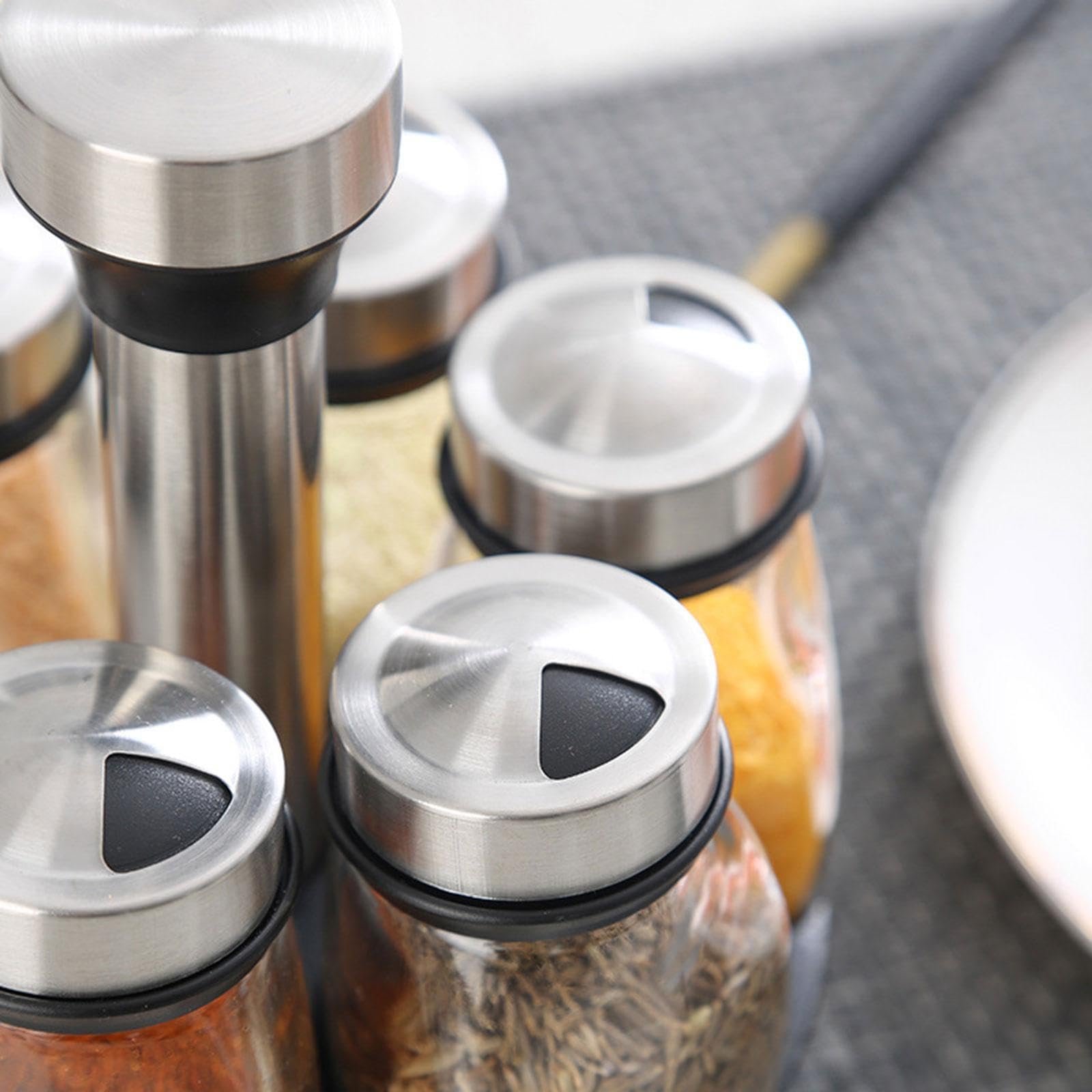 Enakshi Stainless Steel Rotating Spice Rack Non Slip Seasoning Rack Shelf For Pantry Double Layer|Home & Garden | Kitchen, Dinin