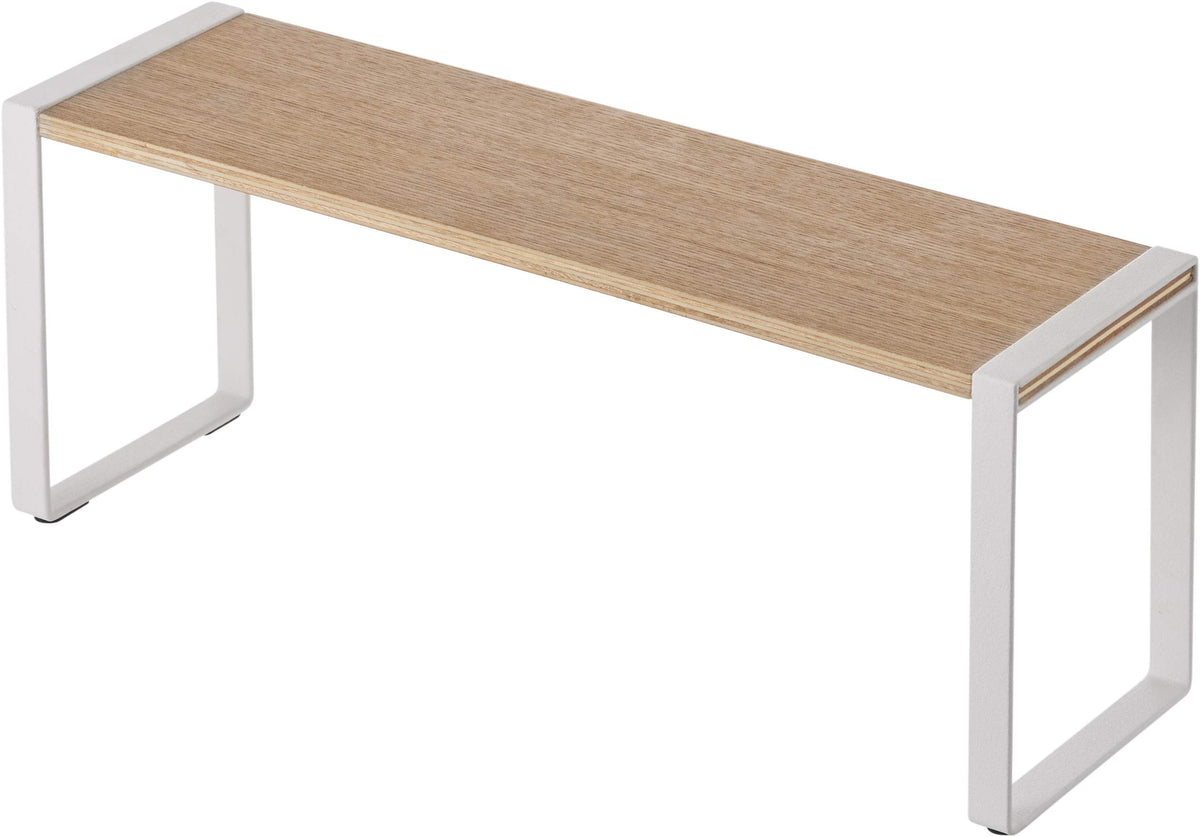 Yamazaki Home Kitchen Rack - Counter Storage Shelf Organizer Steel + WoodWhite