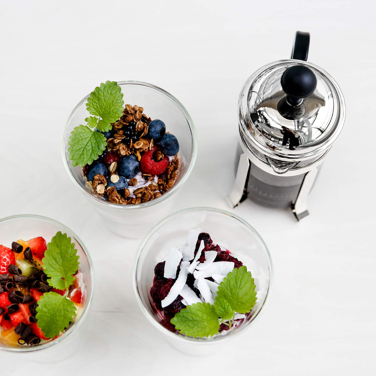 Bodum 12Oz Chambord French Press Coffee Maker, High-Heat Borosilicate Glass, Polished Stainless Steel - Made In Portugal