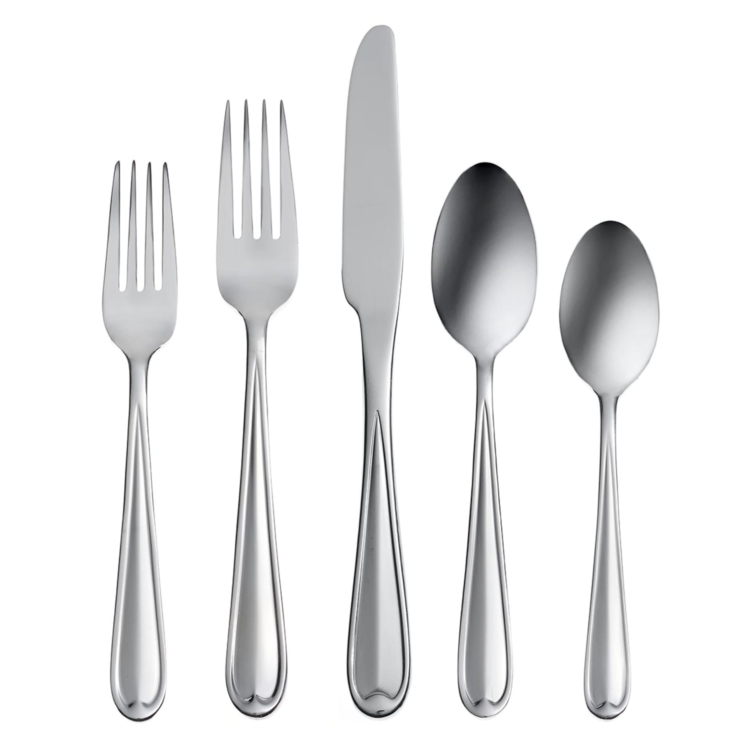 Oneida Dylan 42 Piece Everyday Flatware, Service For 8, 18/0 Stainless Steel, Silverware Set