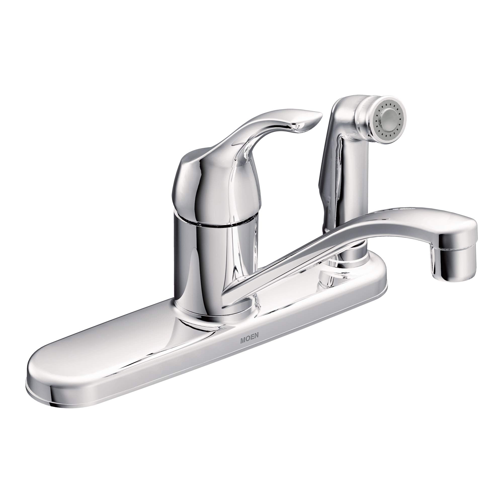 Moen Ca87554C Adler Low Arc Kitchen Faucet With Side Spray In Chrome