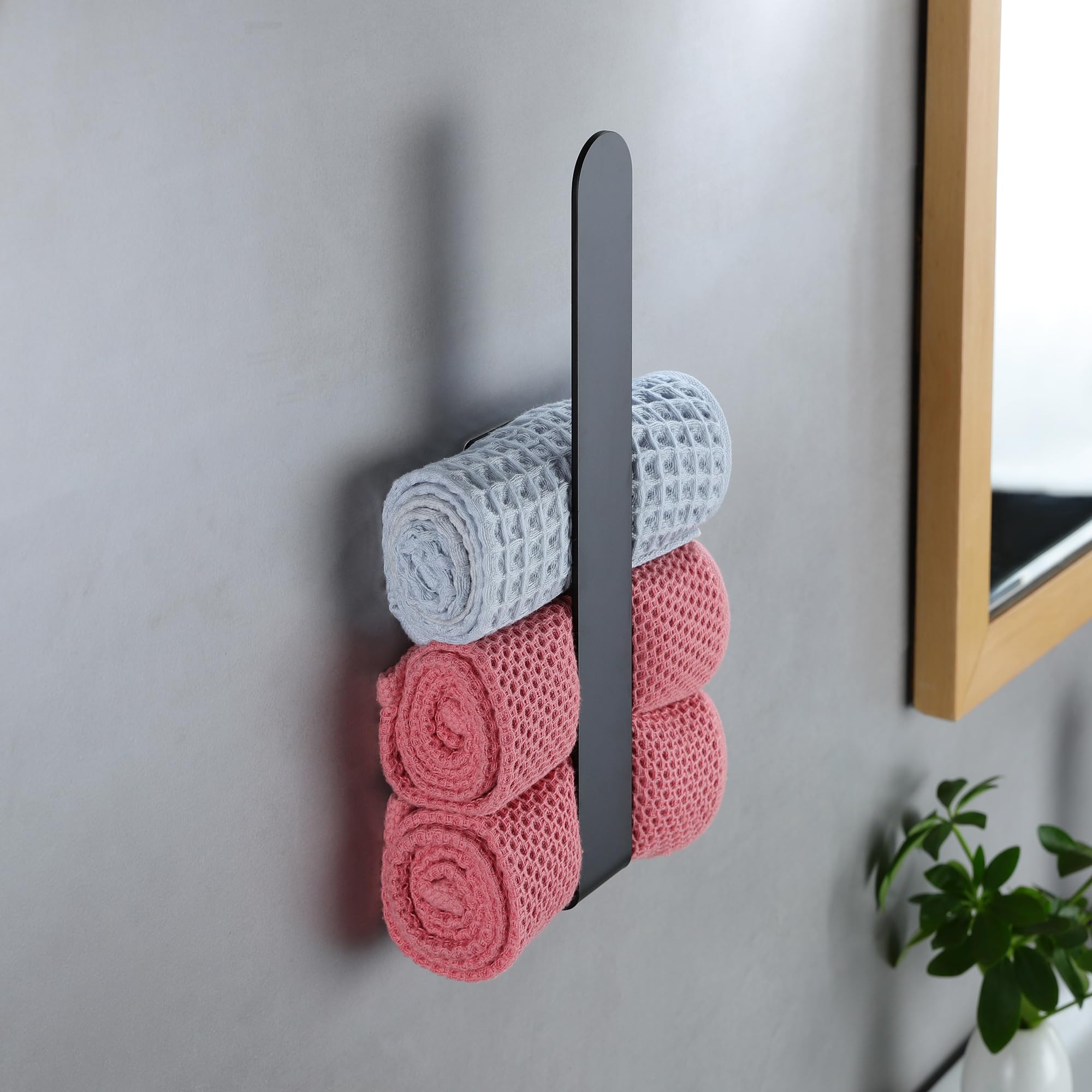 Taozun Adhesive Towel Holder - Hand Towel Rack For Bathroom, Stainless Steel Towel Rail Wall Mounted, 12-Inch Guest Towel Holder