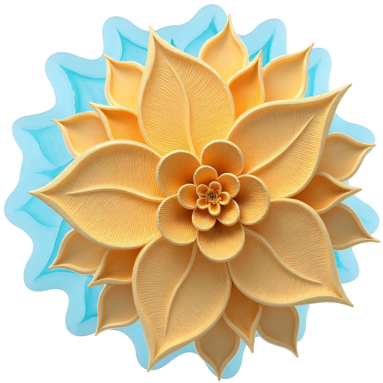 YABONAN Lotus Flower Silicone Molds Lotus Fondant Mold for Cake Decorating Cupcake Topper Chocolate Candy Gum Paste Polymer Clay