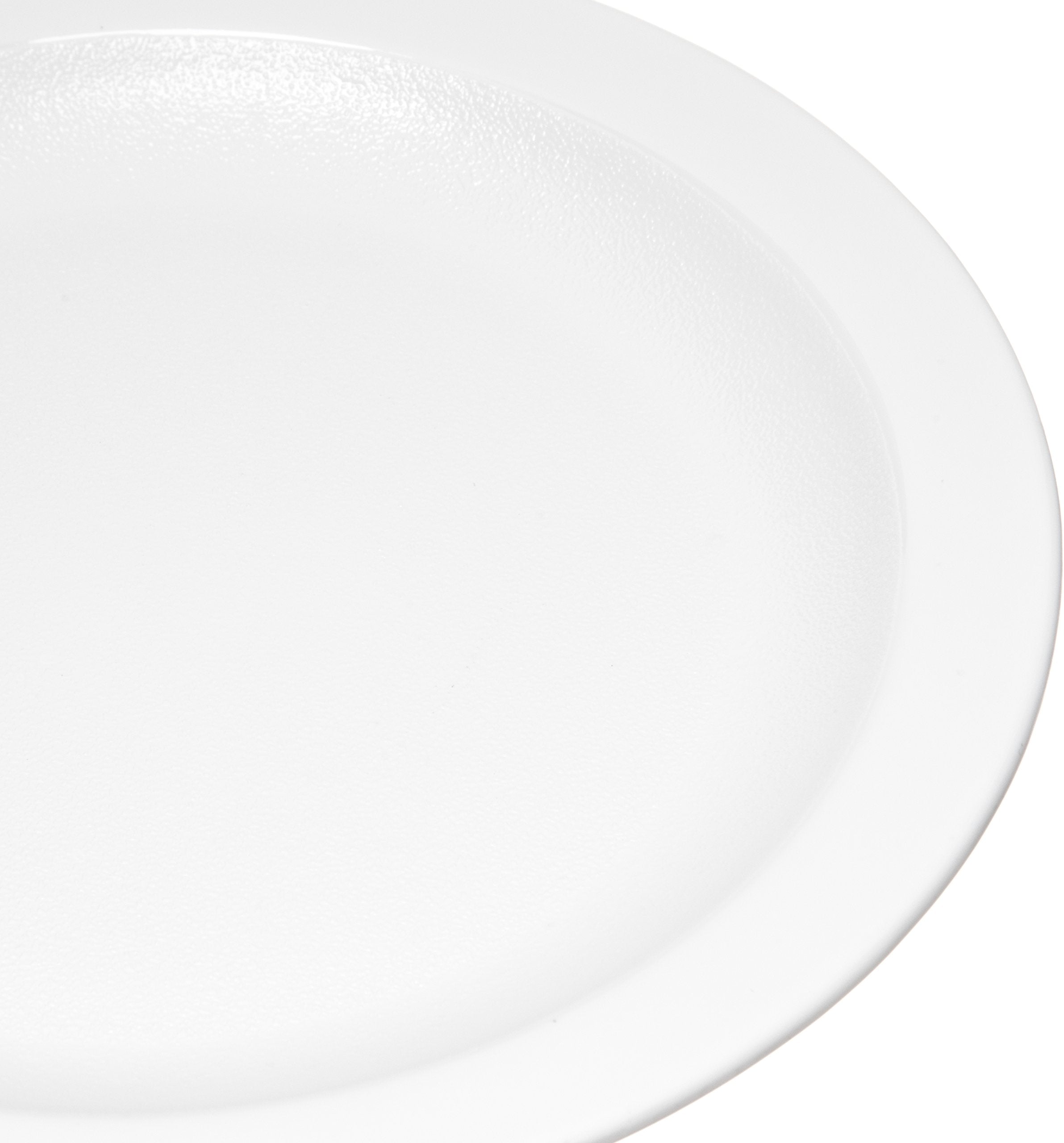 Carlisle Foodservice Products Reusable Plastic Plate Dining Plate With Narrow Rim For Home And Restaurant, Melamine, 6.5 Inches,