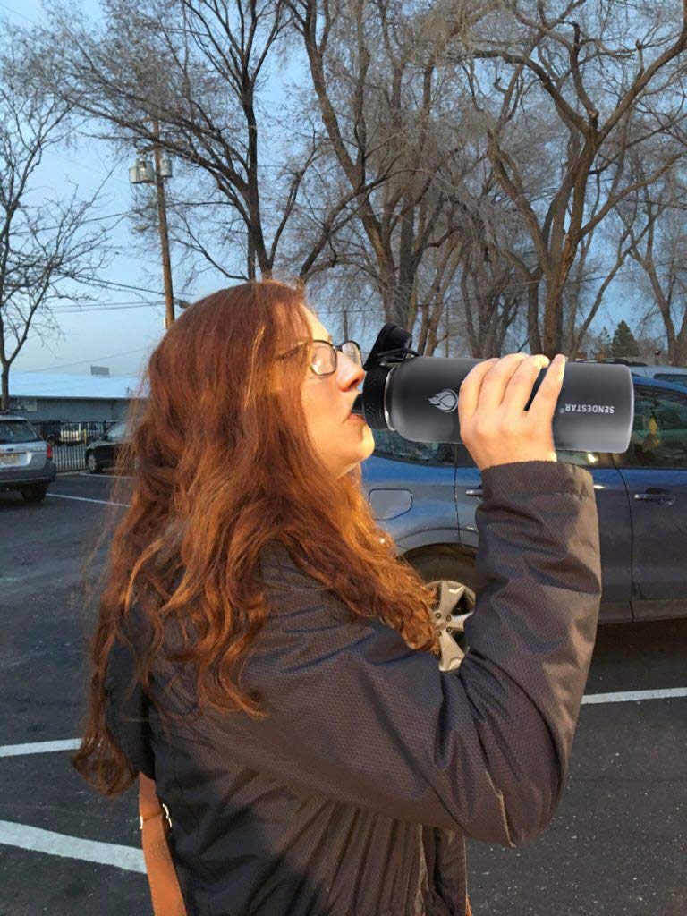 Sendestar Stainless Steel Water Bottle, Wide Mouth Water Bottle 40 Oz With Straw Lid, Spout Lid, Double Wall Vacuum Insulated Le