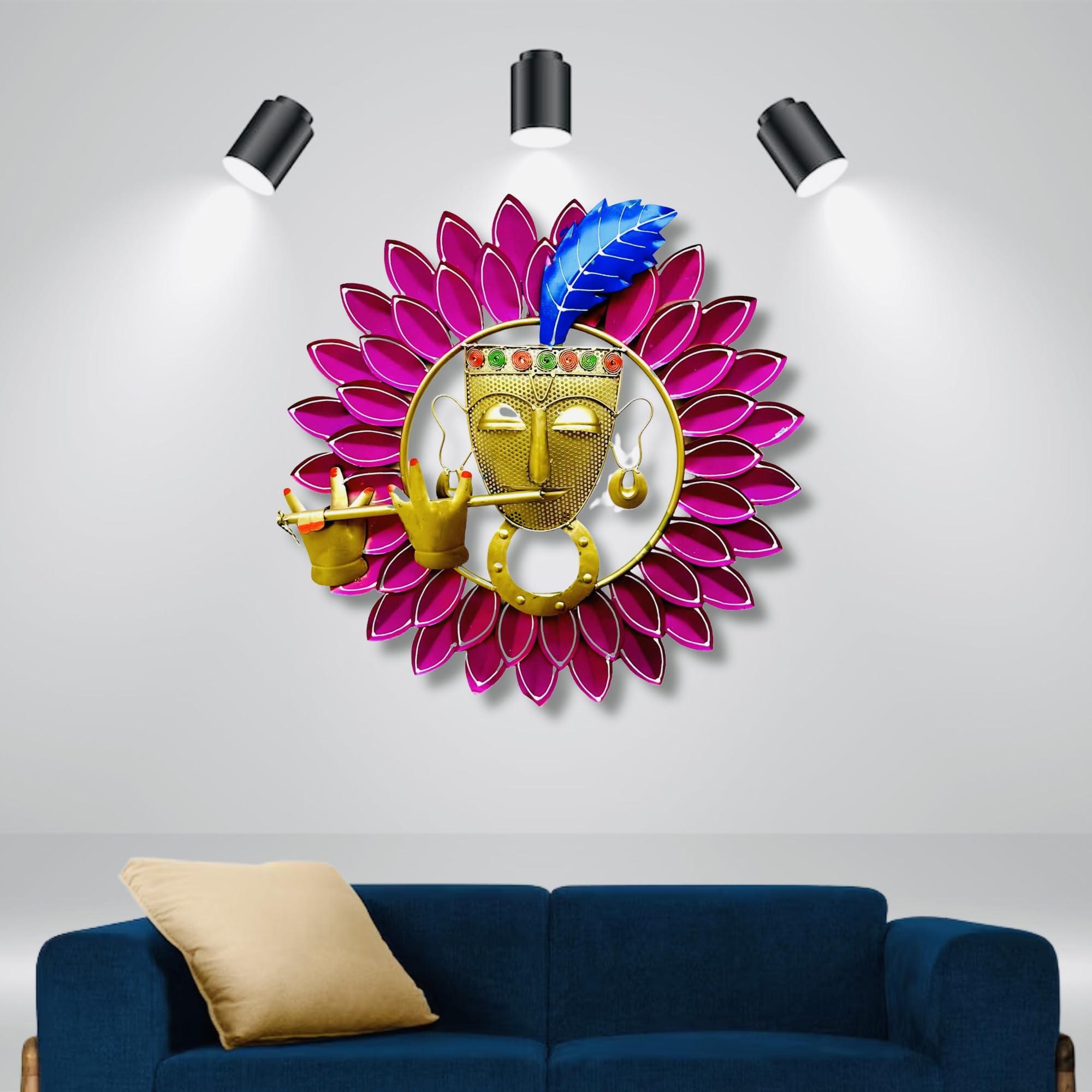 Rsn Metal Wall Art Frame, Wall Sculpture For Living Room, Wall Hangings For Home Decoration, Wall Hanging Decorative Items For B