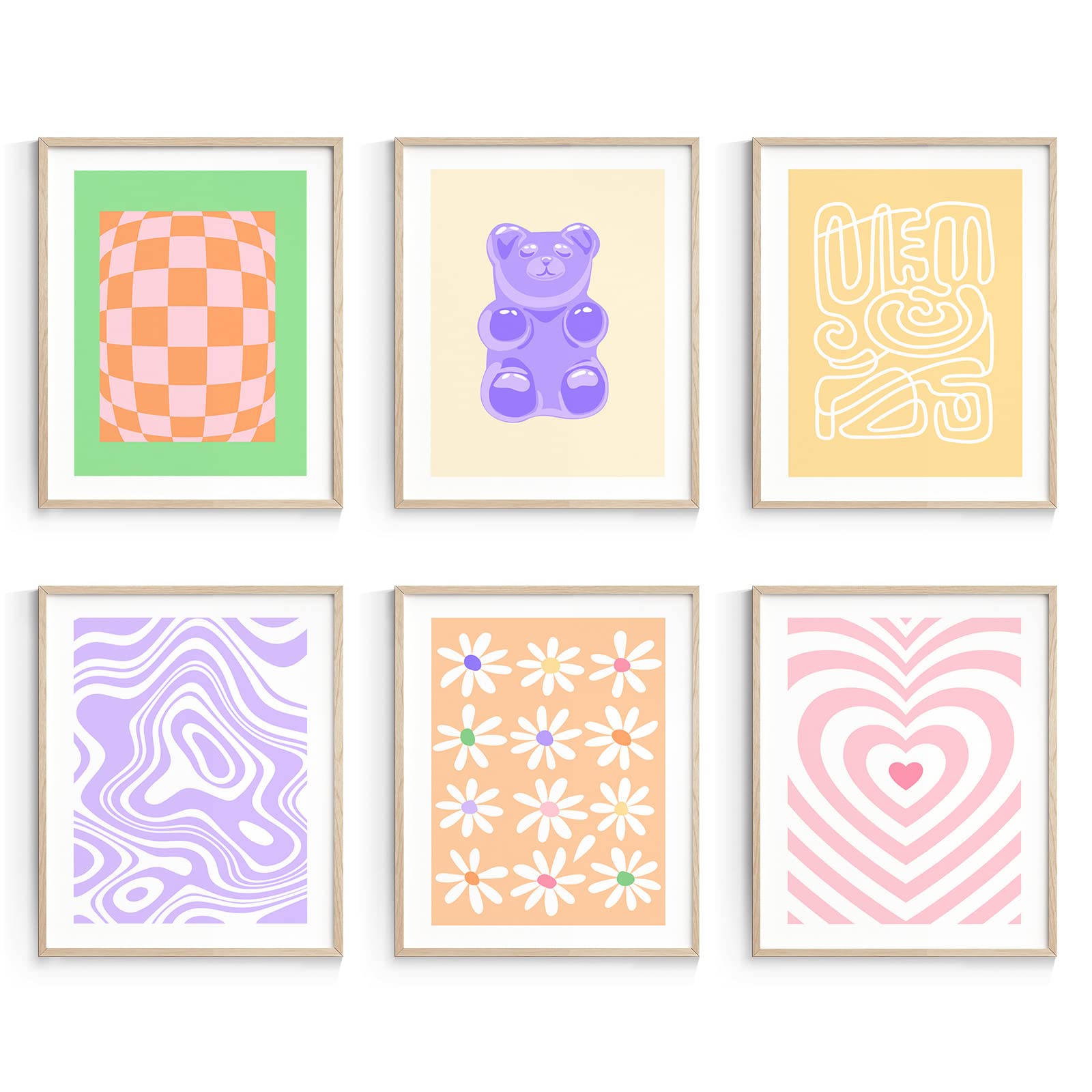 Habseligkeit Posters For Room Aesthetic, Danish Pastel Wall Art Posters, Preppy Pink Room Decor, Cute Room Decors For Girls Aest