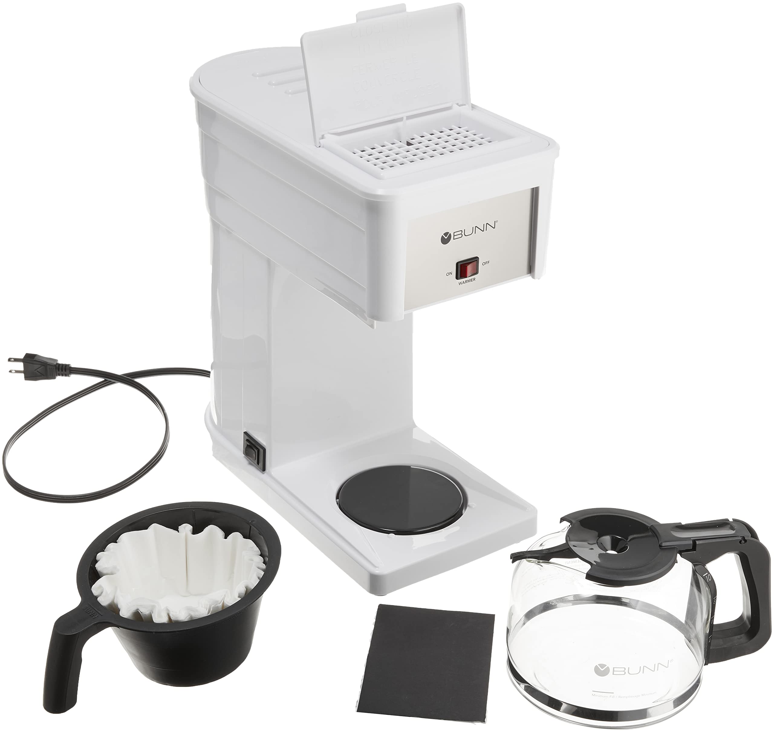 Bunn Grw Velocity Brew 10-Cup Home Coffee Brewer, White