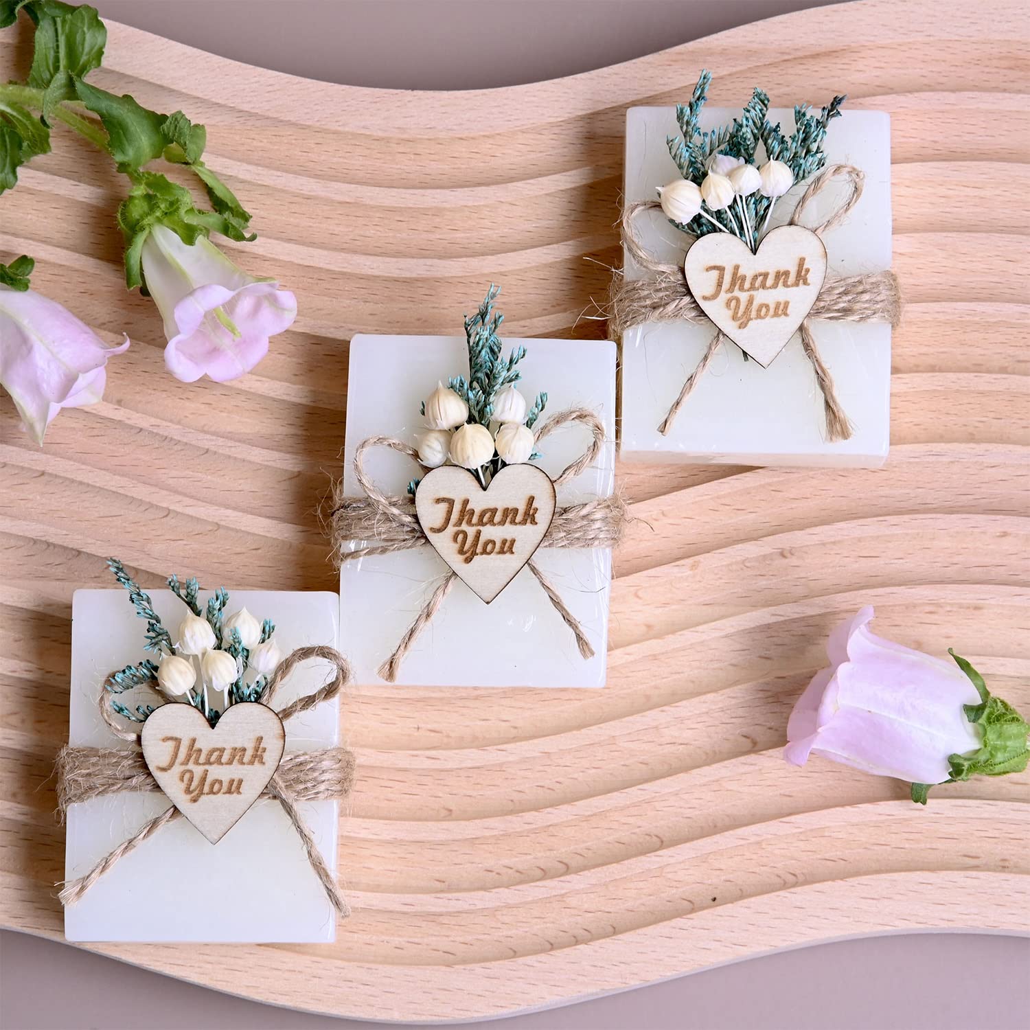 Timecosy Set Of 20 Baby Shower Favors, Christmas New Year Gifts Handmade Scented Soap Wedding Party Favors Gifts For Guests Bapt